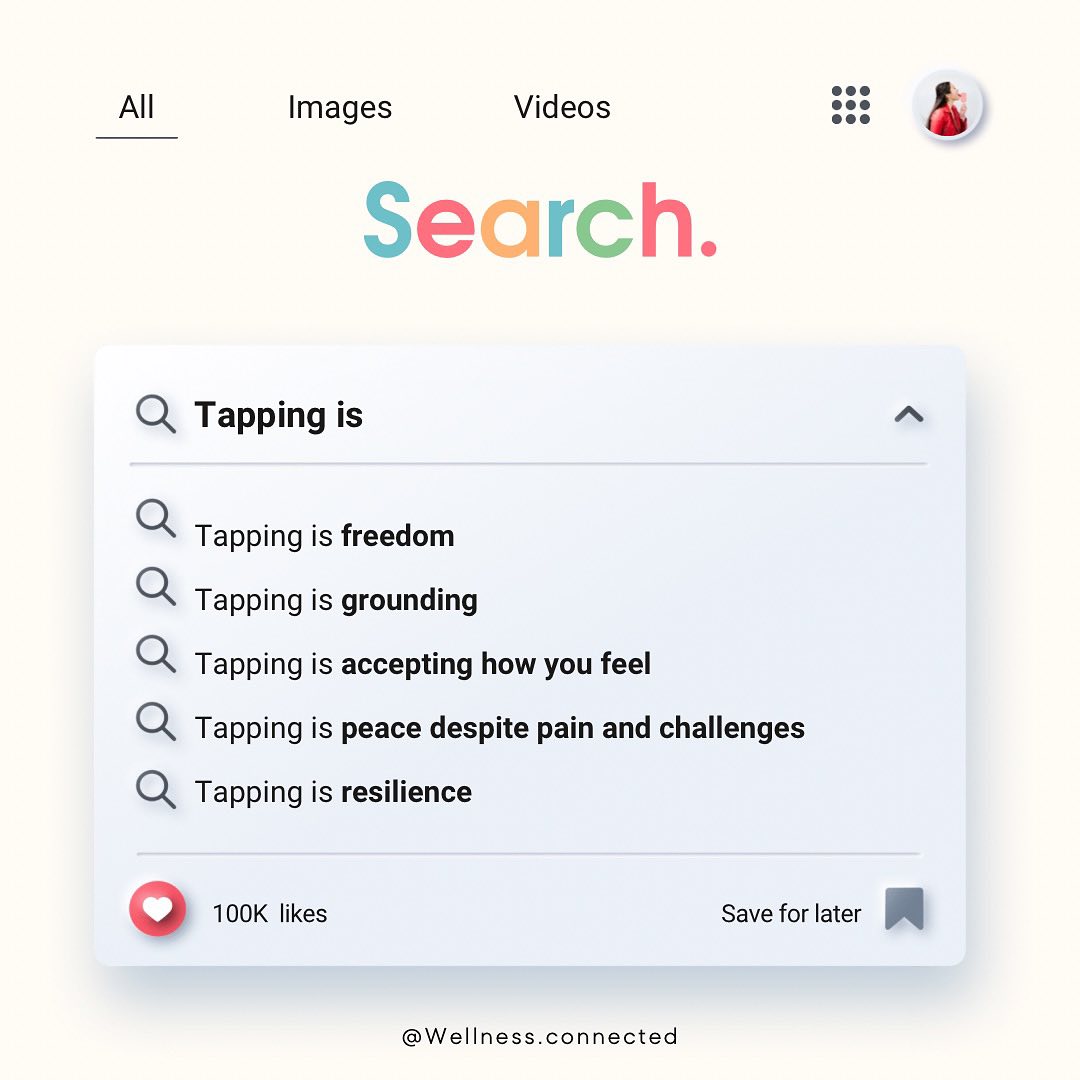 Tapping is believed to help release blocked energy and restore balance in the body's energy system. It can be used to address a wide range of emotional and physical issues, such as stress, anxiety, phobias, physical pain, unhelpful behaviours and even limiting beliefs.
It can also support your personal needs, your challenges and struggles as a parent as well as nurturing your child. Why not give it a try?
DM to Book a personalised session with me!
#HealingSessions #TraumaRelease #InnerPeace #EftHealing #MentalHealthMatters #WellnessJourney #SelfCare #MindBodySpirit #HolisticHealing #InnerHealing #SelfLove #SelfDiscovery #Wellnessconnected