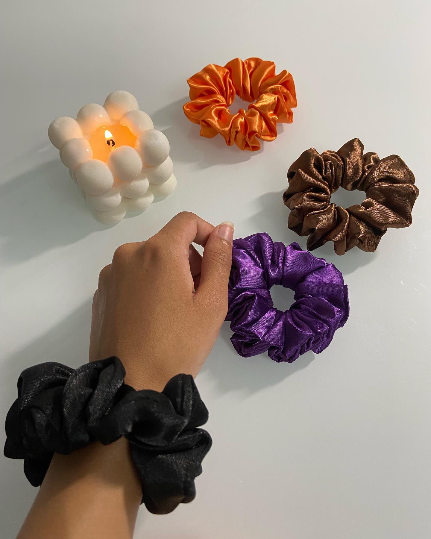 Halloween Themed Scrunchies! π All treats, no tricks π»