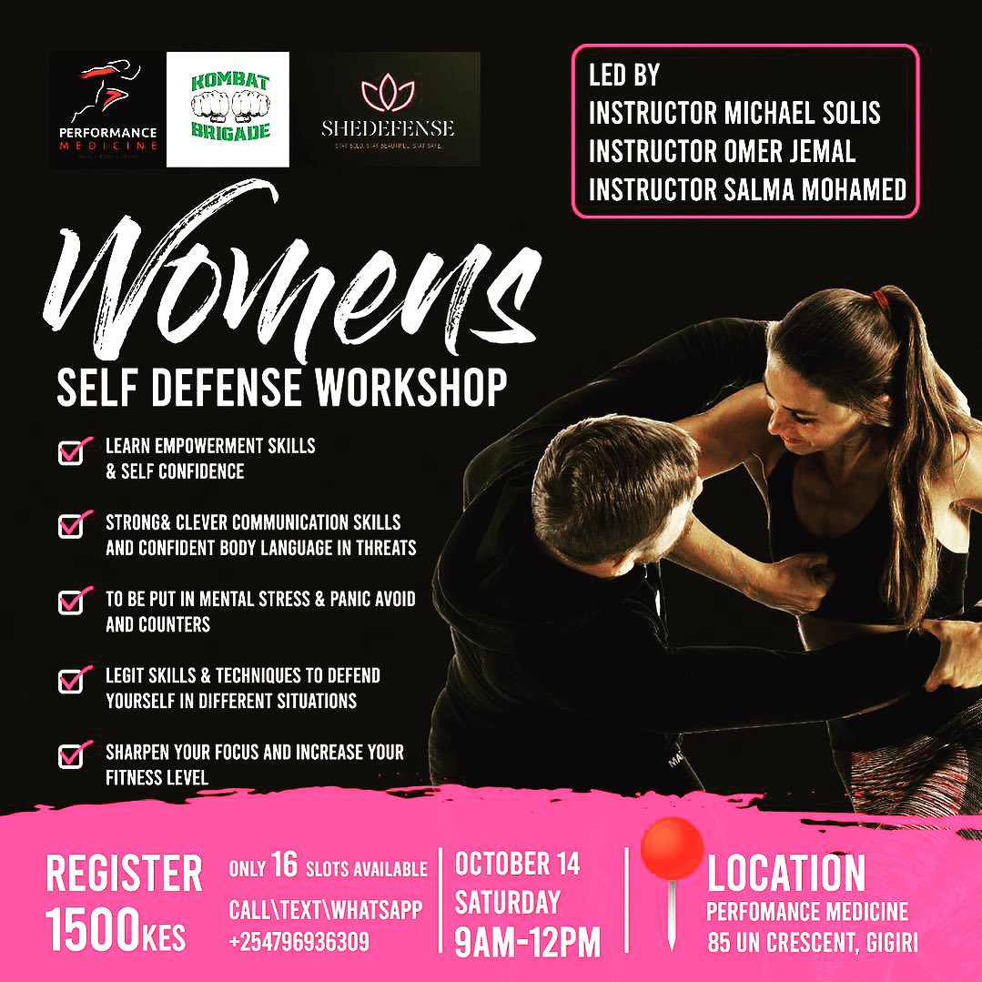 Registration is now open!!š¤Come and Empower yourself. šŗš+254Ā 796Ā 936309 #OwnYourSafety
#WomenEmpowerment #StrongWomen #FearlessFemales #GirlPower
#WomenSafety #PersonalSafety #SafetyFirst #SafetySkills
