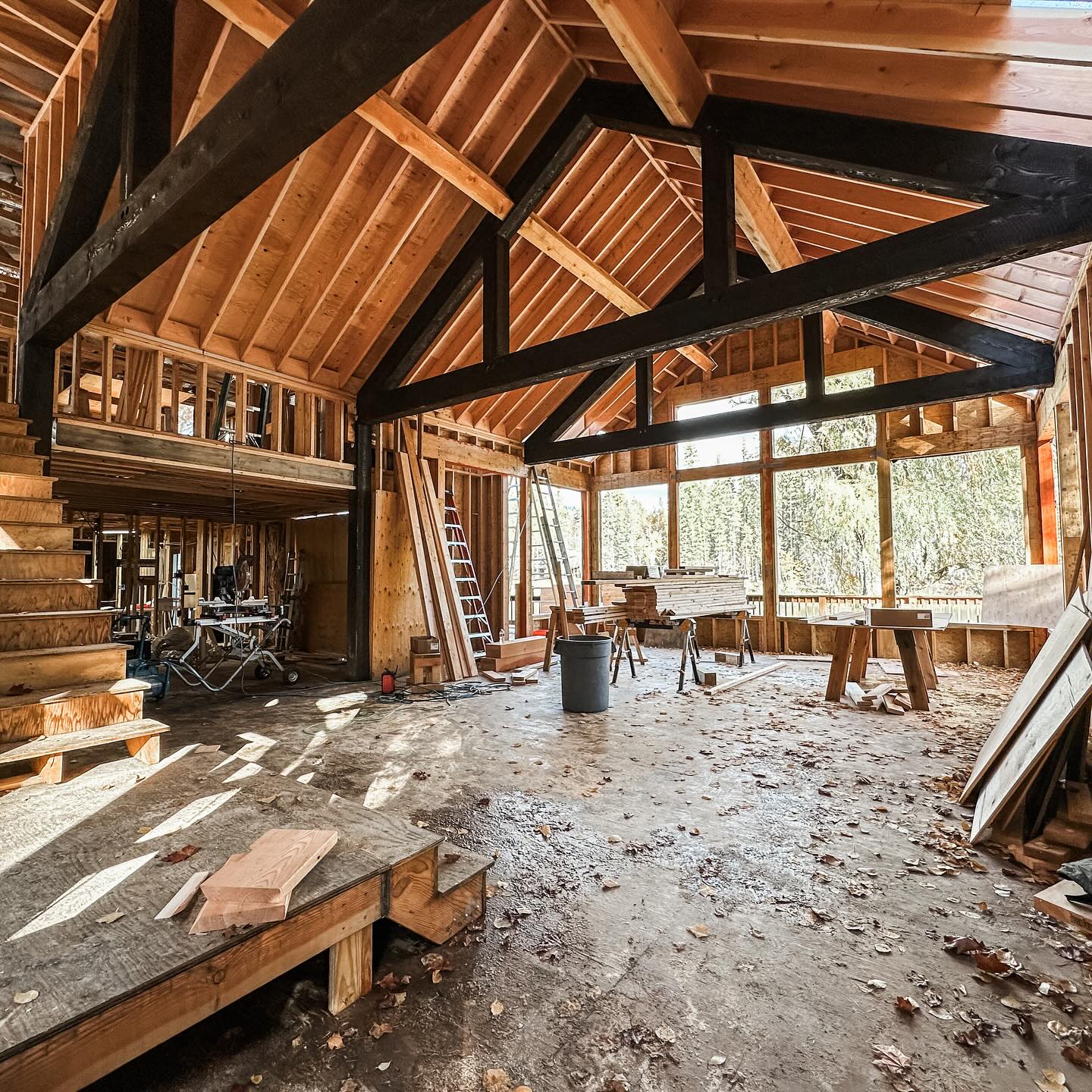 Let’s call this one a comeback! #transformationthursday brining a much needed revival to this indoor BBQ pit…. We love a good smoker, but not in the great room! This cozy, river’s edge cabin has had LOTS of structural work, getting us ever closer to dried in for all the finish work ahead. These full overhauls are our favorite! #swanriverhideaway #cabinremodel #architcturaldesign #interiordesign #homedesign #architecture #remodel #designinspiration #luxurydesign #customdesign #bigforkmontana #strongholddesign