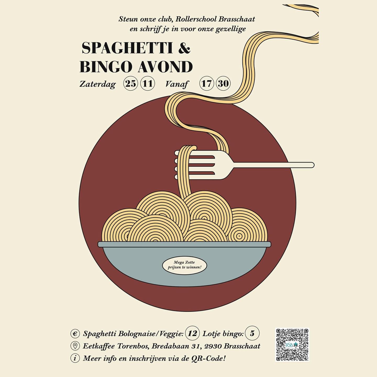 Wil jij RSB sponseren en gelijkertijd genieten van een Spaghetti (bolo of veggie) in Eetkaffee "Torenbos" in het Sportcentrum Peerdsbos ? Of heb je vooral zin in een mega leuke Bingo met mega zotte prijzen ?
Schrijf je dan snel in! (link in bio)