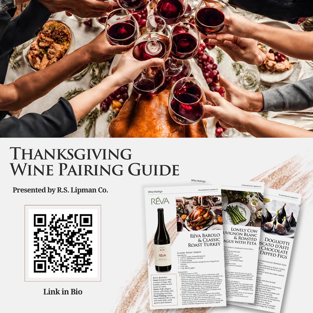 Our 2023 Thanksgiving Wine Pairing Guide is available by scanning the QR code or clicking the link in bio.
Looking for expertly paired recipes and wines for each course from appetizers to desserts, and even turkey leftovers? We’ve created pairings for those too!
You handle the cooking, we’ve got the drinks.