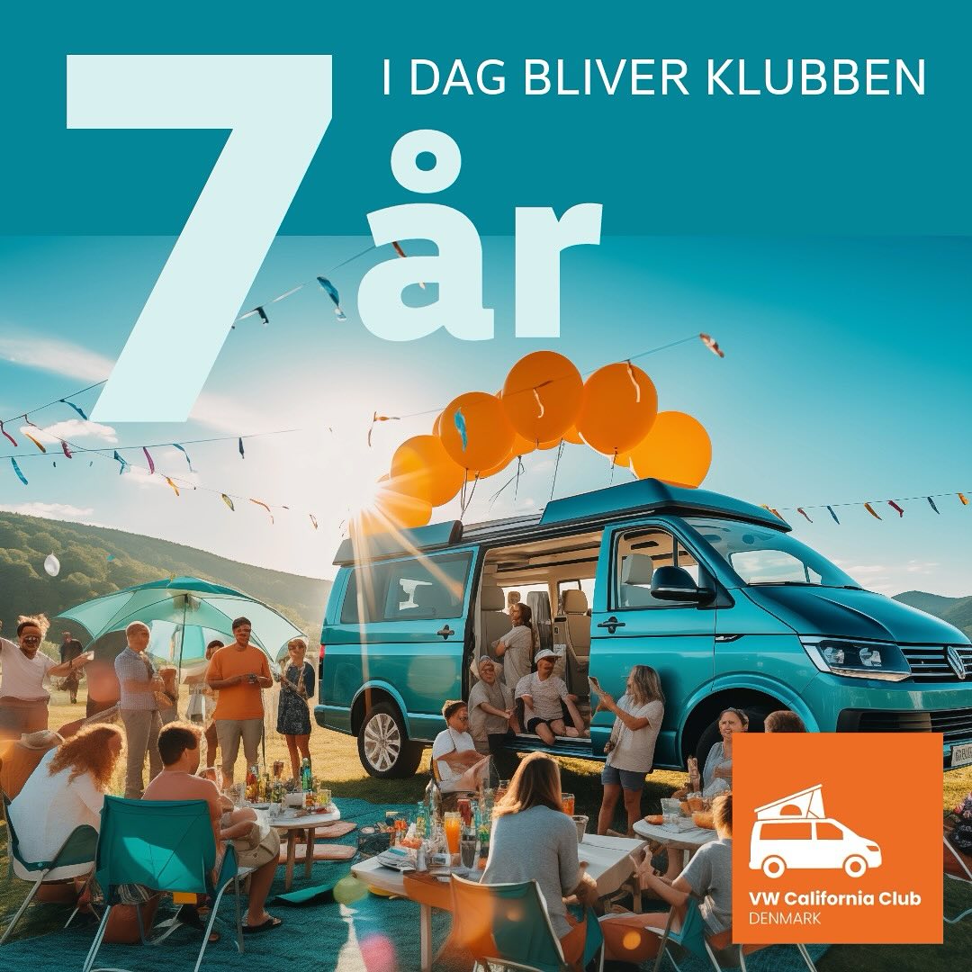 Hold nu op hvor tiden flyver i godt selskab!
7 år er gået, siden klubbens første kilometer blev rullet. Og rigtigt meget er sket siden: Masser af ture, træf og popups. Og masser af nye dejlige venskaber. Vi har været i Hannover, på Rømø og Bornholm, i Hillerød , i Vejle og på Thurø, og på Fur. Og vi skal snart til Fur igen!
Vi har for længst rundet 5.500 brugere på klubbens Facebookgruppe og det er utroligt dejligt, at flere af jer vælger at blive rigtige medlemmer og støtte klubbens aktiviter.
Tusinde tak for det!
Mange gode ting er på vej. Således blev biletterne til Popup på Fur revet væk – og vi glæder os. Det gør de osse på Bryghuset. Et Popup på Koldkrigsmuseet Regan i Rold skov, er på plads (billetsalget åbner senere) og sommerens træf er så småt ved blive en realitet. Og så er der en masse nye overraskelser på vej. bl.a. nye spændende KlubPartnere – men mere herom senere …
En helt ny California er osse på vej. Det bliver spændende hvad fremtiden bringer - og i den ånd er dagens billede kreeret af det meget omtale AI (Discord, ChatGPT, osv. altså kunstig intelligens). Så det er en computer der har fortolket hvordan en fødselsdag i VW California Club regi kunne se ud … og skabt billedet ud fra det.
God søndag derude!
Kh,
Iben og Henrik