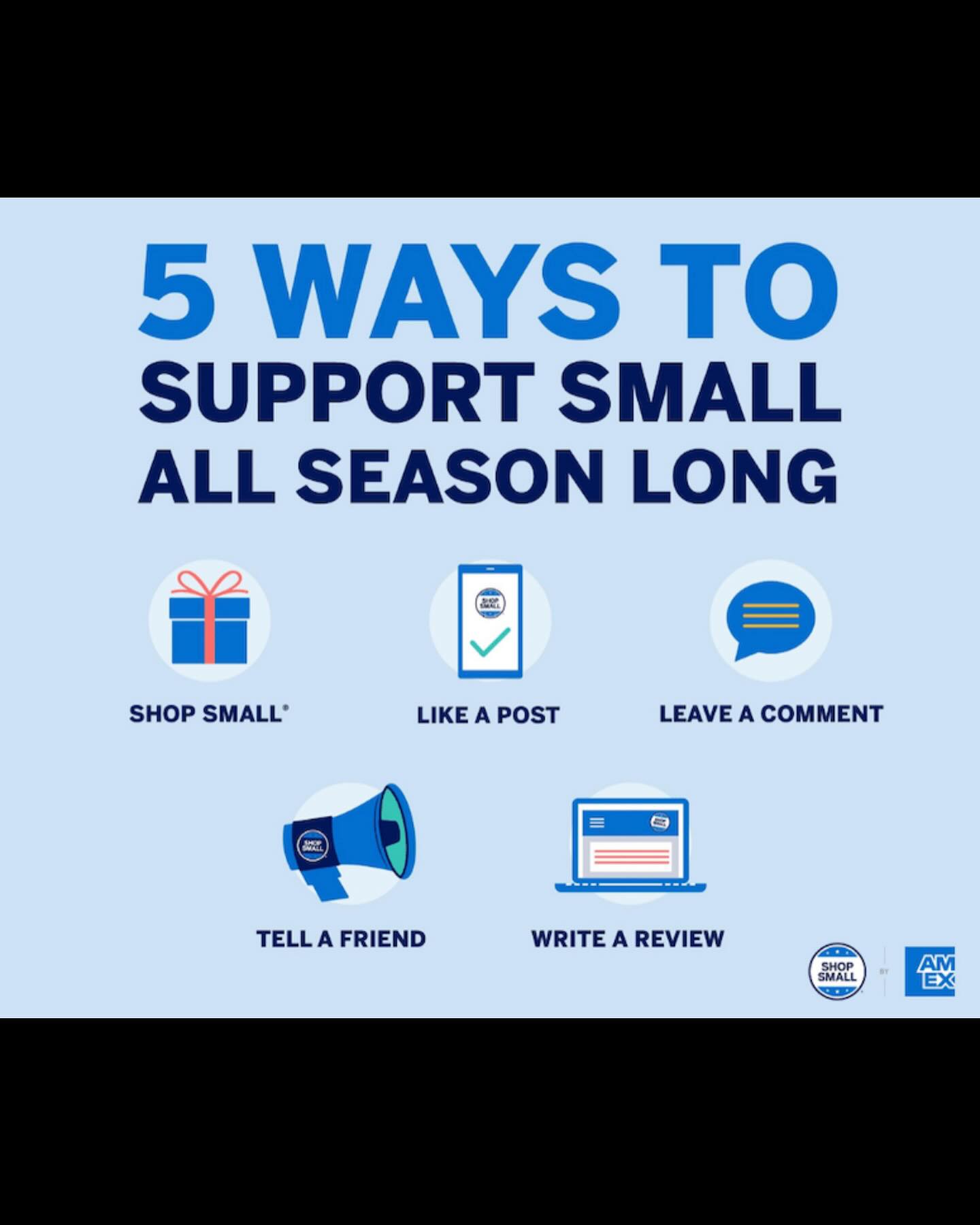Small Business Saturday isn’t just about buying; it’s about building connections. Engage with local small businesses by liking their posts, leaving positive reviews, or sharing their page. Your non-purchase support goes a long way for a small business. #SupportLocal #SmallBusinessSaturday