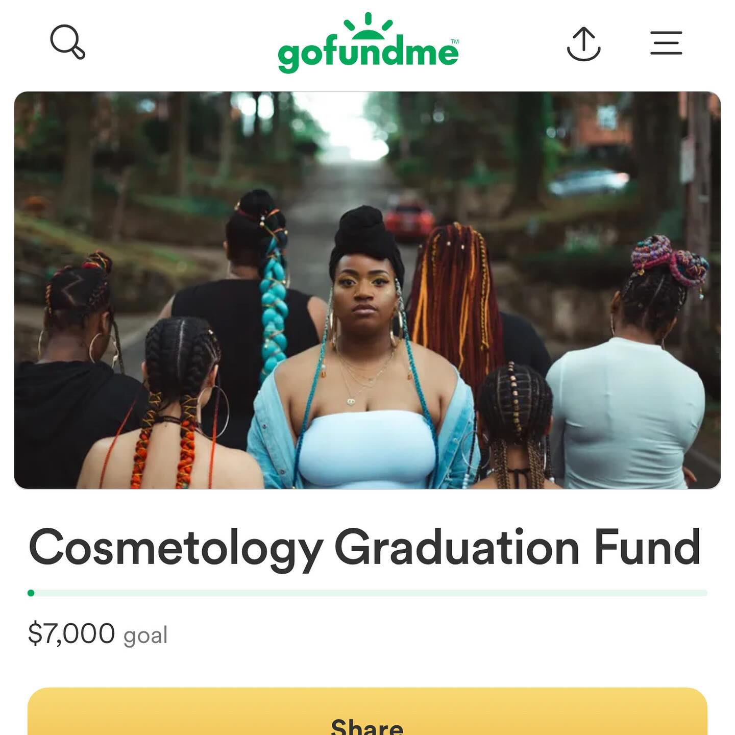 Good morning ☀️ Go support @luxurae_hair’s journey with cosmetology school💚she needs your support so she can finish and continue to provide her beautiful services💖 link in @luxurae_hair’s bio🩷