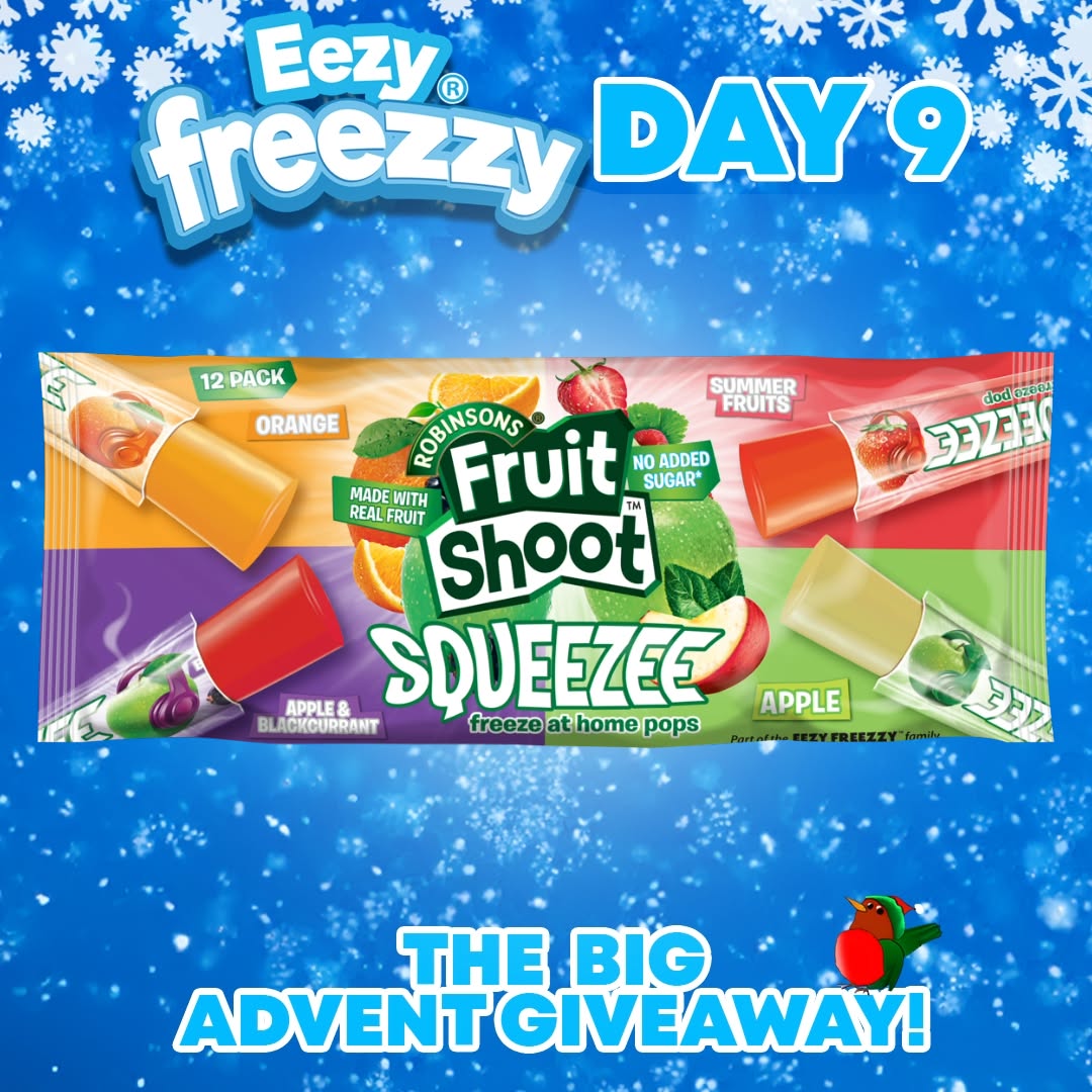 Day 9: Unwrap Today’s Eezy Surprise! 🎁
Day 9 of the Eezy Freezzy Big Advent Giveaway brings you our Co-Branding Creation Robinsons Fruit Shoot Squeezee. Perfect for your holiday plans! Swipe to see the growing prize pile. Remember, like and share this post to enter our grand prize draw! 🌟
#EezyFreezzy #Advent #Giveaway #RobinsonFruitShootSqueezee