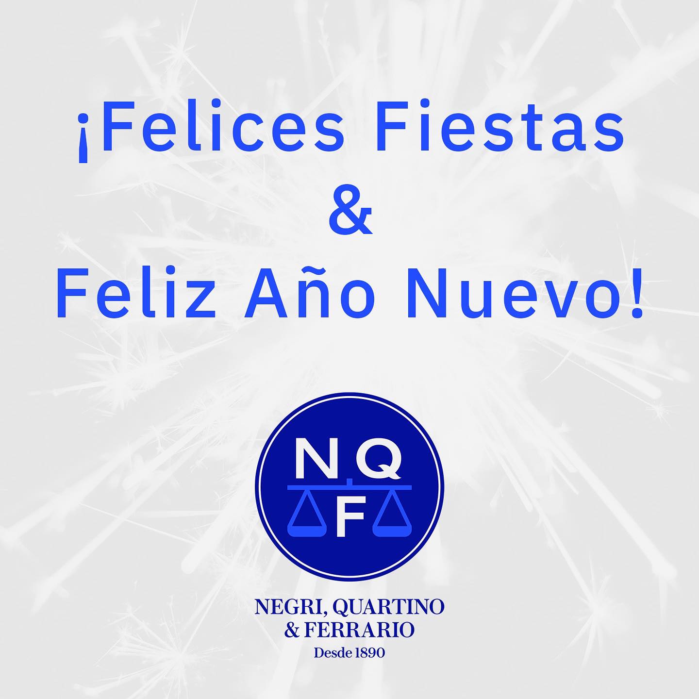Les deseamos ¡Felices Fiestas y un próspero Año Nuevo!
Negri, Quartino & Ferrario.
#felicesfiestas #felizañonuevo #nqf