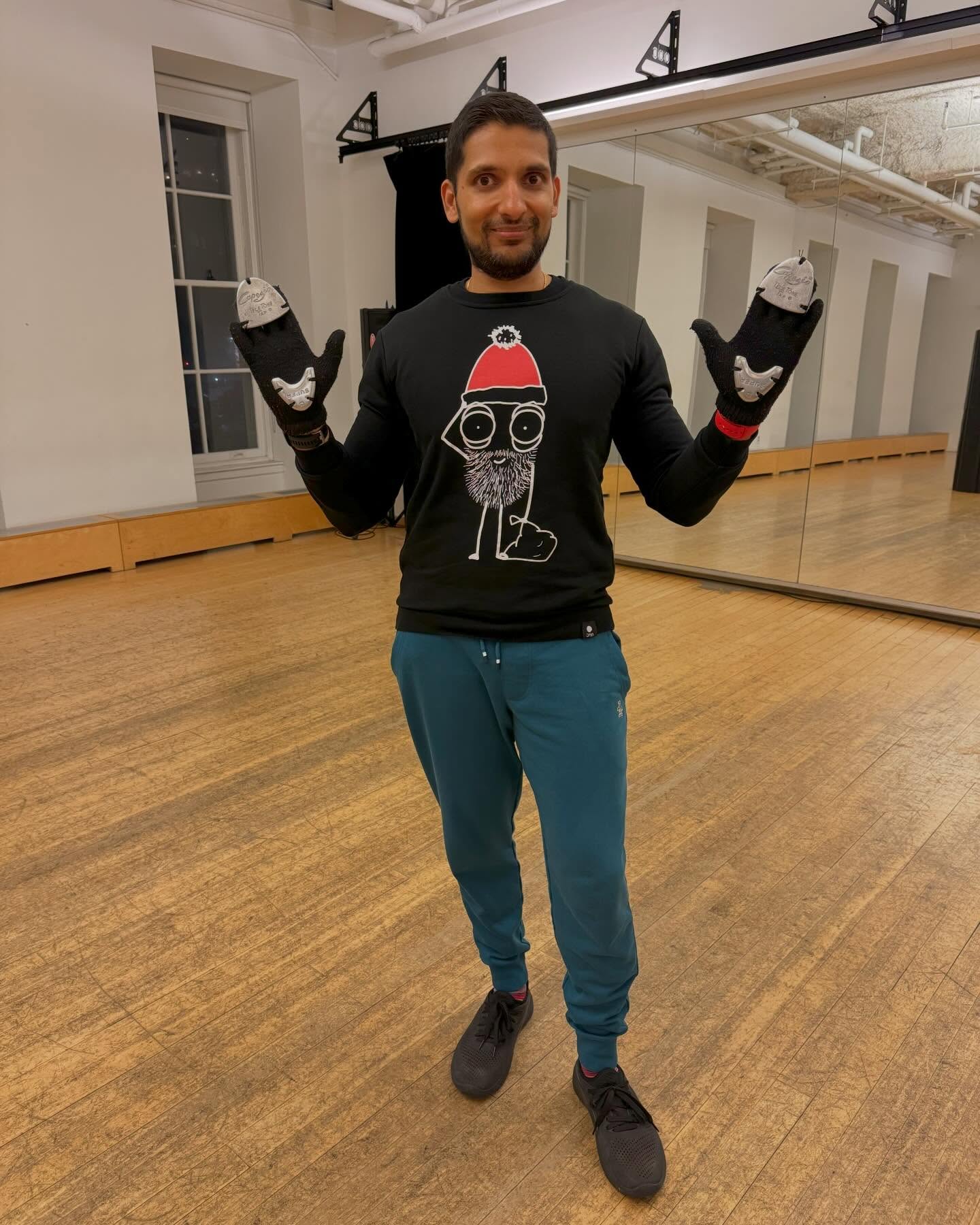 Tappy Holidays from Tap: On Tap! Thank you all for your support. In this post, Tomlee, one of our dancers and our company manager, poses with his gloves and holiday sweatshirt right after this evening’s rehearsal!
#marysixrupert #tapontap #msrtapontap #tapdance #tapdancing #tapdancer #tapdancers #newyork #newyorkcity #nyc #nyny #newyorknewyork #tapdancinghandsdown #tapgloves #tapboard #inclusion #inclusivity #allabilities #wheelchair #adaptation #showtime #happyholidays #creativity #followme #followforfollowbacks #december #tappyholidays #pose #hamitup #holidaycheer