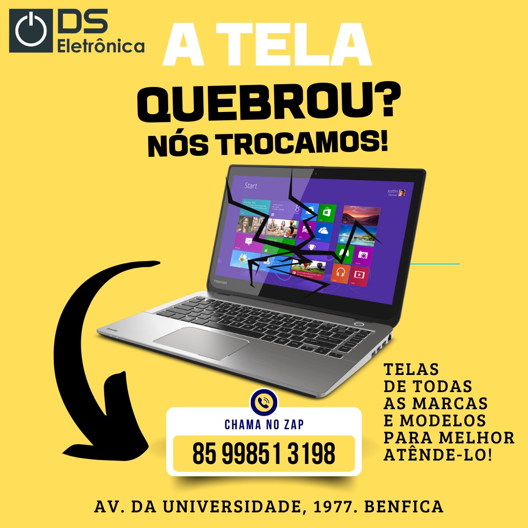 Serviço Profissional de Conserto de Notebooks com Tela Quebrada
Você deixou cair seu notebook e a tela está quebrada? Não se preocupe! Estamos aqui para ajudar. Oferecemos serviços profissionais de conserto para notebooks com telas danificadas a preços acessíveis.
Nossos Serviços Incluem:
Substituição de telas quebradas por peças de alta qualidade e compatíveis.
Diagnóstico completo para garantir que não haja danos adicionais.
Trabalho realizado por técnicos qualificados e experientes.
Benefícios do Nosso Serviço:
Rápido e eficiente: Trabalhamos para devolver o seu notebook o mais rápido possível.
Preços transparentes: Sem taxas ocultas, fornecemos orçamentos claros antes de começar o trabalho.
Garantia de satisfação: Nosso objetivo é garantir que você fique satisfeito com o resultado.
Entre em Contato: Ligue para (85) 9.9851-3198 / 9.8714-9900 / 3221-3239 ou envie uma mensagem.
Avaliação Gratuita: Faremos uma avaliação gratuita do seu notebook para fornecer um orçamento preciso.
Conserto Profissional: Após sua aprovação, nossos técnicos iniciarão o conserto imediatamente.
Entrega Rápida: Seu notebook será devolvido a você em perfeito estado e pronto para ser usado.
Por que Escolher-nos:
Compromisso com a qualidade e excelência.
Experiência com uma variedade de marcas e modelos.
Atendimento ao cliente excepcional.
Não deixe que uma tela quebrada comprometa o desempenho do seu notebook. Entre em contato conosco hoje mesmo e devolveremos a vida ao seu dispositivo!