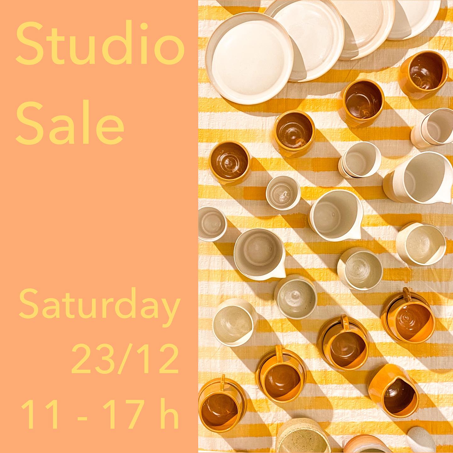 Hi all!
It’s a little bit last minute, but I decided to do a last Studio Sale before the Christmas holidays!
After the Christmas markets from last weekend I still have a little stock left.
And with this studio sale I will sell some of the pieces with discount.
So if you are still looking for a last minute Christmas gift, or some ceramics to put on your Christmas table, I might have something nice for you in stock!
Also I glazed end fired all the ceramic pieces from previous courses and workshops. If you still have some beautiful pieces to pick up, this will also be possible this upcoming Saturday.
And if you can’t make it this Saturday, in January after taking a holiday break, I will set up another pick-up date.
Hope to see you this Saturday!
Love,
Kim
#studiosale #ceramicstudio #ceramicsale #amsterdammarket #amsterdammade #slowmade #pottery #stoneware