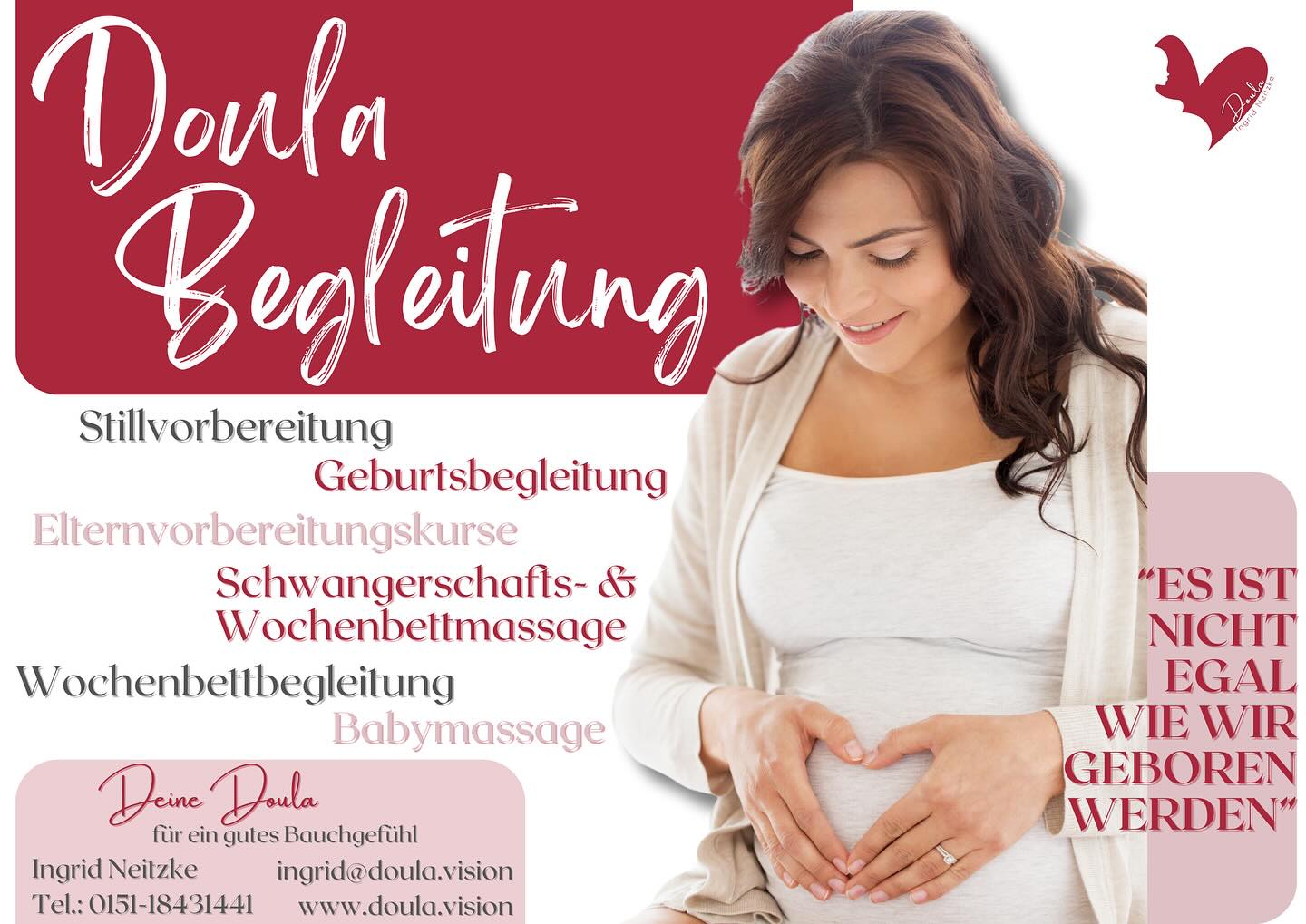 Doula Begleitung
Als Doula ist es mir möglich Dich ganzheitlich während der gesamten Schwangerschaft, Geburt und im Wochenbett zu begleiten.
Ganz gleich ob Hausgeburt oder geplanter Kaiserschnitt, ich kann Dich an jeden Geburtsort begleiten und Dir meine uneingeschränkte Aufmerksamkeit schenken.
Auch im Wochenbett helfe ich Dir in Deine Kraft zu kommen und bestärke Deinen Mutterinstinkt.
Bei einer Schwangerschafts- oder Wochenbettmassage kannst Du Dich tief entspannen und neue Kraft sammeln.
Im Ayurvedischen Babymassage Kurs stärkst Du die Verbindung zu deinem Baby und Du erlernst Handgriffe, die Dein Baby bei Bauchschmerzen oder Zahnungsbeschwerden unterstützen.
Melde Dich gerne für ein persönliches Kennenlerngespräch bei mir.
Ich freue mich schon Dich kennen zu lernen❤️
#doula #birthdoula #coburg #hausgeburt #geburtshaus #pregnant #babymassage #wochenbett #schwangerschaftsmassage #wochenbettmassage #elternvorbereitungskurs #birth #bamberg #stillvorbereitung #babyheilbad