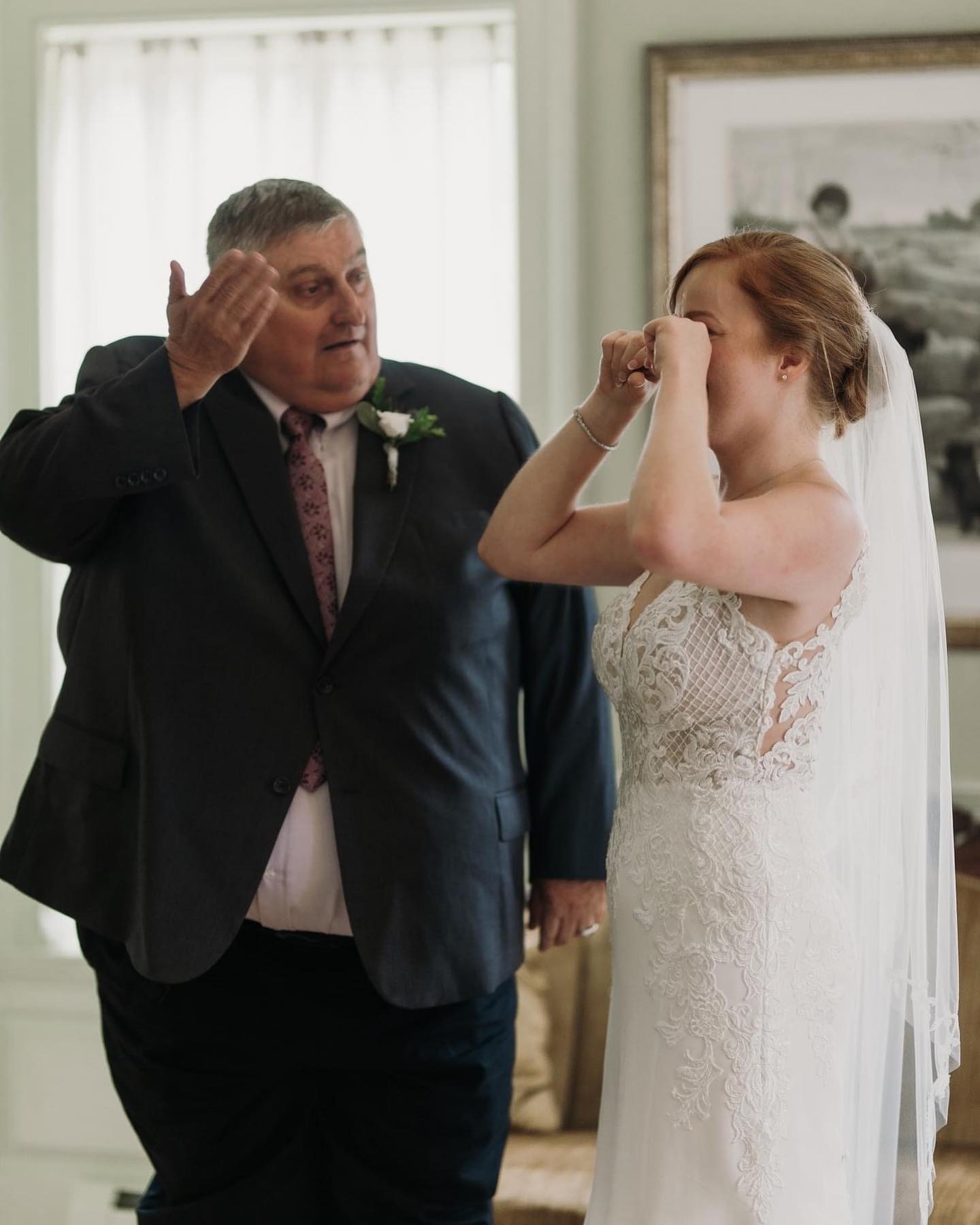 First looks are not just with the groom anymore. Many brides are choosing to do a first look with their Dad too! It’s one of the best parts of my job to capture, for sure. Not a dry eye in the room 😭 .
.
.
.
Venue: @quonquont_farm
Hotel: @Marriott Hotels Homewood Suites by Hilton
Hair: @Hair Painted by Allie
Makeup: @Kelly Ella Makeup
Flowers: @thebotaniste.easthampton
Cake: @beancounterbakery
Transportation: @FM Kuzmeskus Inc & Travel Kuz
DJ: @djkvntz
Photo: @Anne-Marie Photography
Film: @1kwordsmedia
.
.
.
#bridetobe #groom #bridal #weddinginspo #weddingwire #theknotwedding #newenglandwedding #newportwedding #rhodeislandengagement #connecticutwedding #newport #beachwedding #rhodeislandwedding #weddingvideographer #1kwordsmedia #lovestory #lovestories #weddingfilms #weddingvideo Love Stories TV BRIDES The Knot #ring #engaged #engagement #groomsmen #bridesmaids #love #loveatfirstsight #quonquont #massachusettsweddingphotographer #massachusettswedding
