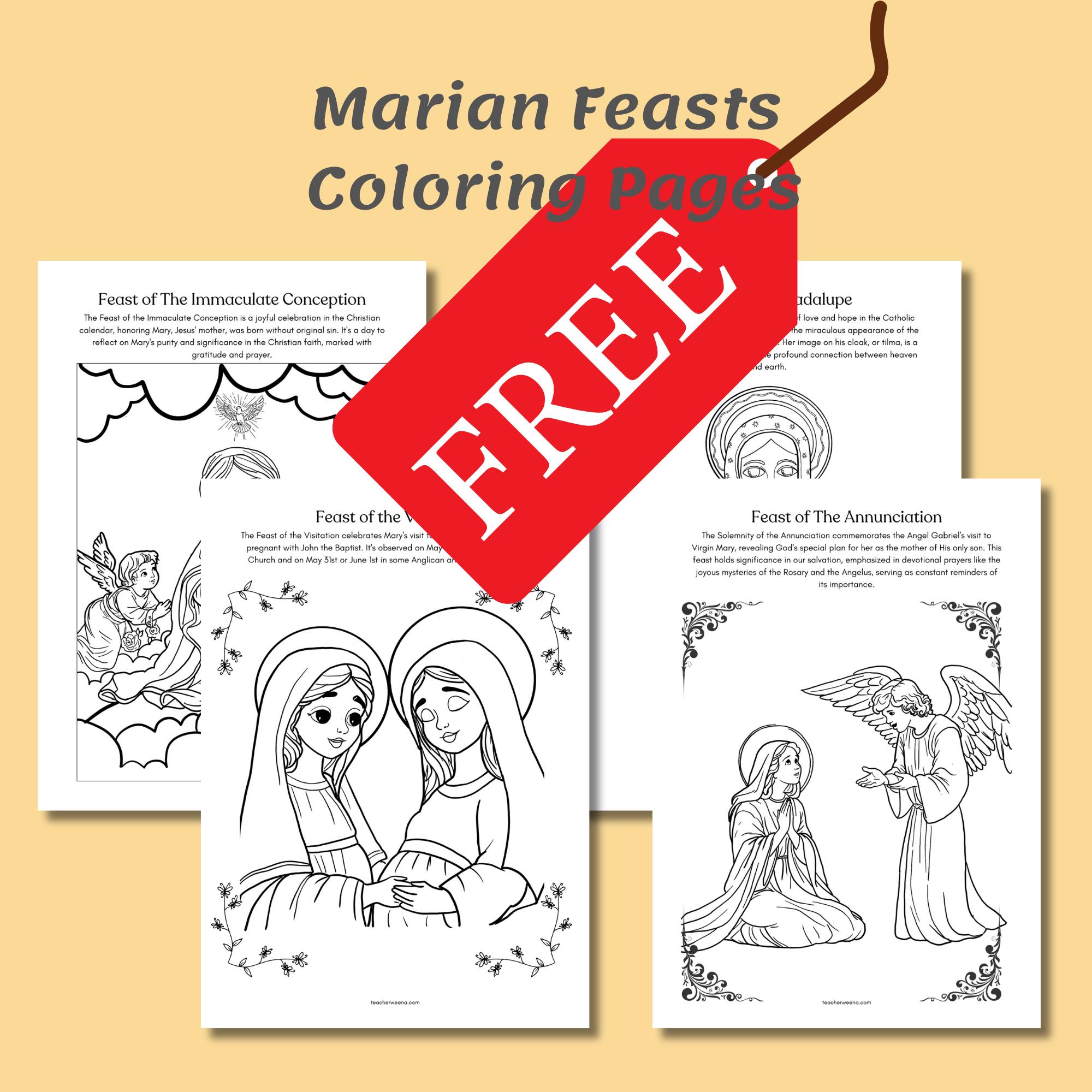Free Marian Feast coloring pages! Dive into the beauty of these sacred celebrations as you add your own colorful touch. Perfect for all ages and skill levels. Download now and let your artistic spirit soar!
Link in Bio
#ColoringPages #MarianFeast #Creativity
#freeprintables