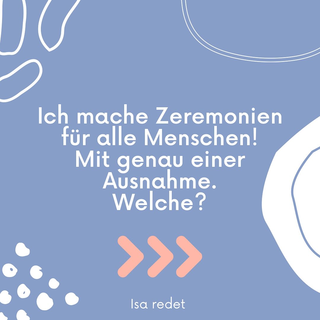 Das ist jetzt ein Post, der vielleicht nicht reinpasst, aber der keinen Aufschub duldet, gerade in diesen Tagen. Natürlich ist eine Zeremonie nicht per se politisch und meine Rede wird es auch nicht sein. Aber wenn wir diesen Weg zusammen gehen, dann möchte ich Euer Safe Space sein, Ihr erzählt mir so viel von Euch und es ist gut bei mir aufgehoben. Egal, wie und wen Ihr liebt, woher Ihr kommt oder Eure Familien und Gäste. Mir ist egal, wie ihr ausseht, wie groß oder klein Eure Feier ist. Es ist egal, welcher Religion Ihr Euch nahe fühlt, was Ihr esst oder wie oft ihr fliegt oder das Rad nehmt. Mir ist egal, wie viel ihr verdient oder wie oft ihr zum Sport geht. Aber gerade weil mir unfassbar wichtig ist, dass wir alle in unserer bunten Vielfalt hier friedlich, angstfrei und sicher leben können, ist eine Sache für mich nicht verhandelbar: Keine Zeremonien für Nazis! 🌈🩵🫶🏻
#freierednerin #freieredner #freiezeremonie #freietrauung #hochzeit #loveislove #inspo #wedding #wirheiraten #darmstadt #heirateninhessen #verlobt #isaredet #niewieder #niewiederistjetzt #keinezeremonienfürnazis