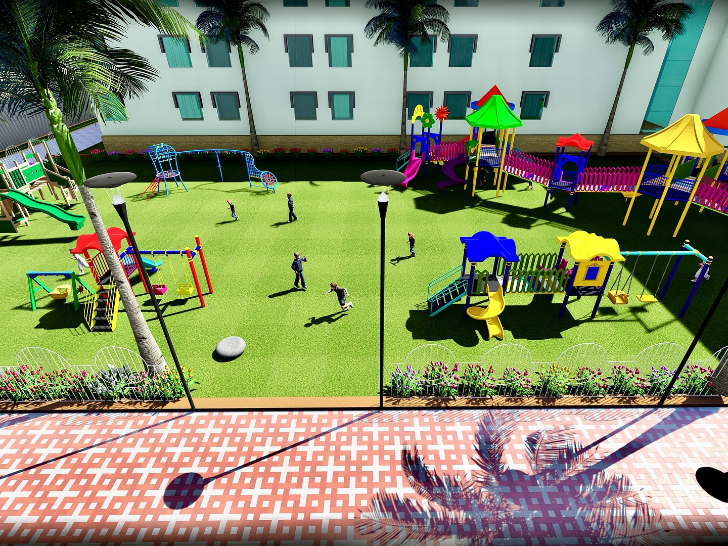 A PLACE WHERE CHILDREN CAN ENJOY THEIR FREE TIME IN THE PLAYGROUND WITH FRIENDS .