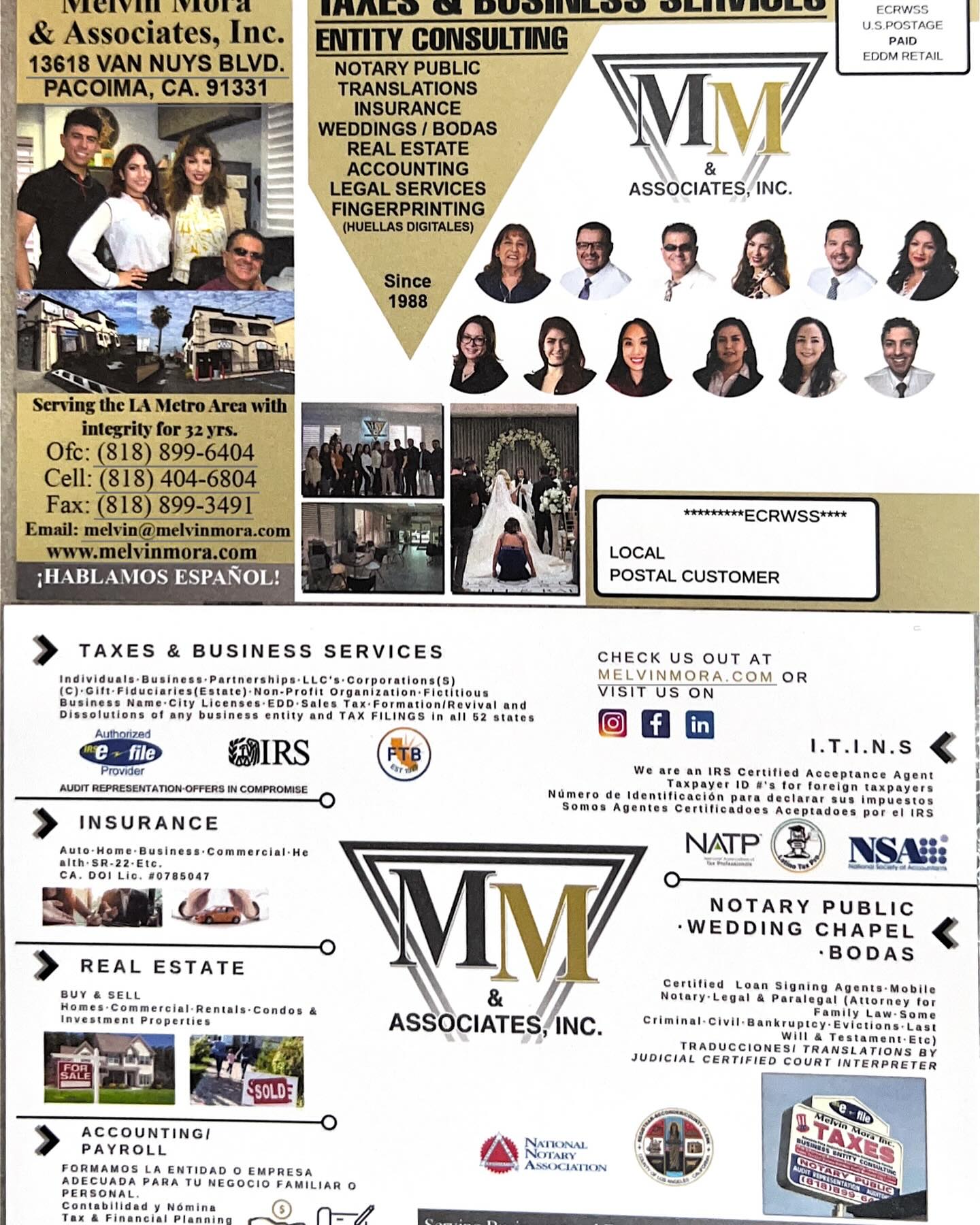 💰TAX SEASON OFFICIALLY BEGINS IN 10 DAYS !! Make your appointment TODAY by calling us (818)899-6404 or through our website:
www.melvinmora.com
➗➕➖✖️🟰💰💸faster refunds !!
(Spanish Interview in a Hispanic T.V. Network).