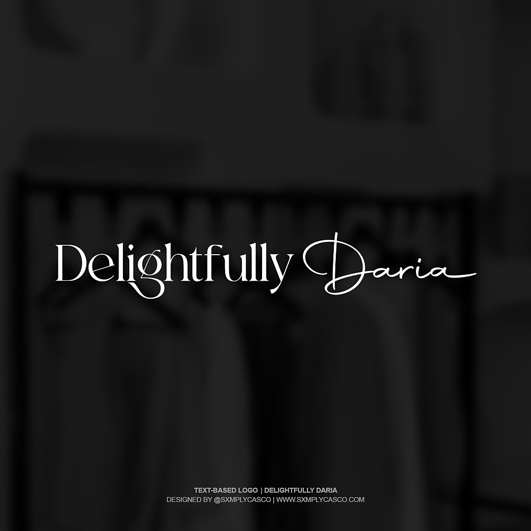 Text-Based Logo for @delightfullydaria 🎀
☕️THE TEA: Daria is a returning customer who wanted to upgrade her brand/blog’s logo to something minimal but timeless. Of course, I added some flair with two fronts.
⬅️ SWIPE to see her inspirational images & the variations I designed!
🗓️ February books are open! Submit an inquiry at www.sxmplycasco.com
#findmydesign #dmvgraphicdesigner #marylandgraphicdesigner #houstonhairstylist #houstongraphicdesigner #brandidentity #branding #branddesign #dmvhairstylist #dmvbraider #houstonbraider #sxmplycasco #dmv #graphicdesign #graphicdesigner #atlhairstylist #atlgraphicdesigner