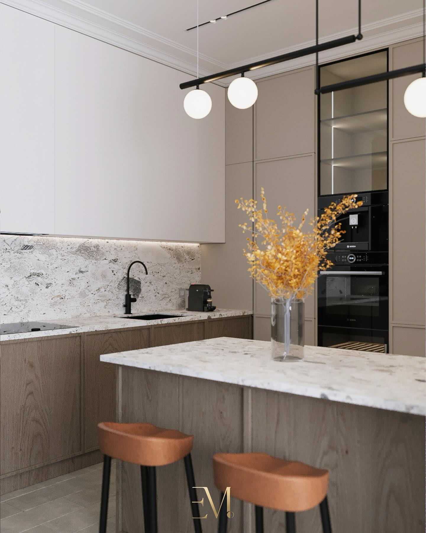 Introducing our latest project #BDivo a stunning kitchen designed for the modern woman who appreciates beauty and functionality.🖤
We understand that a comfortable, stylish, and functional kitchen is the dream of any cooking enthusiast.
✨ Before crafting this masterpiece, we considered various factors:
▪️ Family Composition: Understanding the household dynamics, ages, and individual tastes.
▪️ Lifestyle: Whether you’re hosting frequent gatherings, family dinners, or student parties.
▪️ Budget: Tailoring the design to fit your financial preferences, from facade materials to countertop choices and storage configurations.
🔝 Collaborating with our clients, we’ve transformed this entire kitchen into a masterpiece.
Featuring:
Alaska White Granite and natural veneer finishes
Essential appliances including a built-in fridge, spirit cabinet, microwave oven, cooking panel, dishwasher, built-in concealed extractor, and a built-in wine refrigerator.
✨ With meticulous attention to detail, we’ve created a space that exudes elegance and functionality.
🏠 Apartment Size: 68 m2
📍 Location: Netherlands/Europe/Worldwide
☎️ Contact: +31 636111835
🌐 Website: https://emdotstudio.com/
📩 Email: info@emdotstudio.com
#emdotstudio #emdot #designstudio #gosiablum #designinspiration #LuxuryLiving #InteriorDesign #liveinspired #mycovetedhome #interiorwarrior #modernclassic #luxeathome #luxuryhome #elegantinteriors #maketimefordesign #kitchen #kitchendesign #cookinglover #luxury #elegance #granite #wood #inspiration
