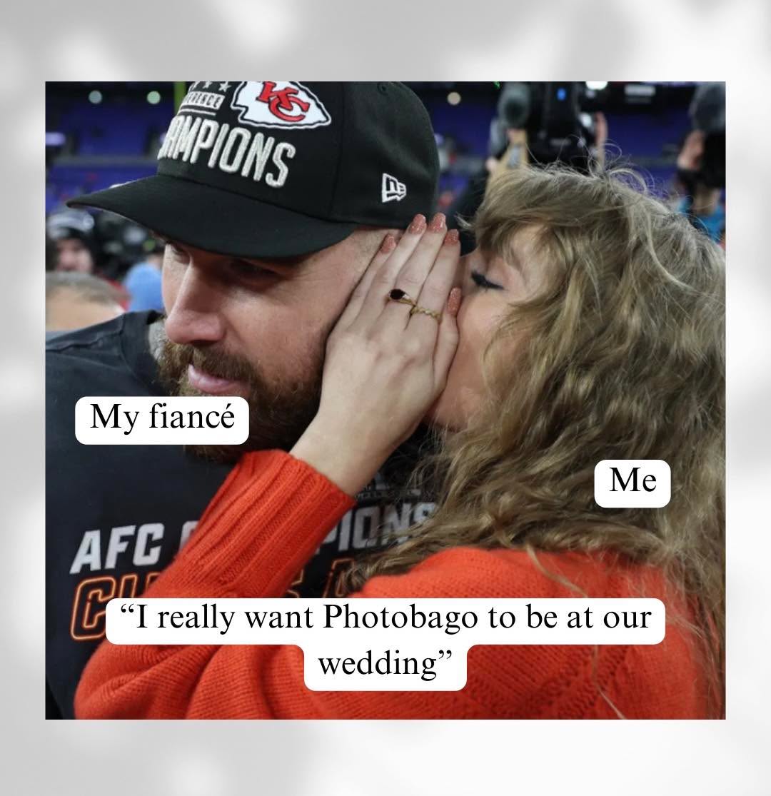 We aren’t geniuses over here at @ThePhotobago, but here are three sentences that we think Taylor Swift might have said to Travis! Let us know your thoughts!