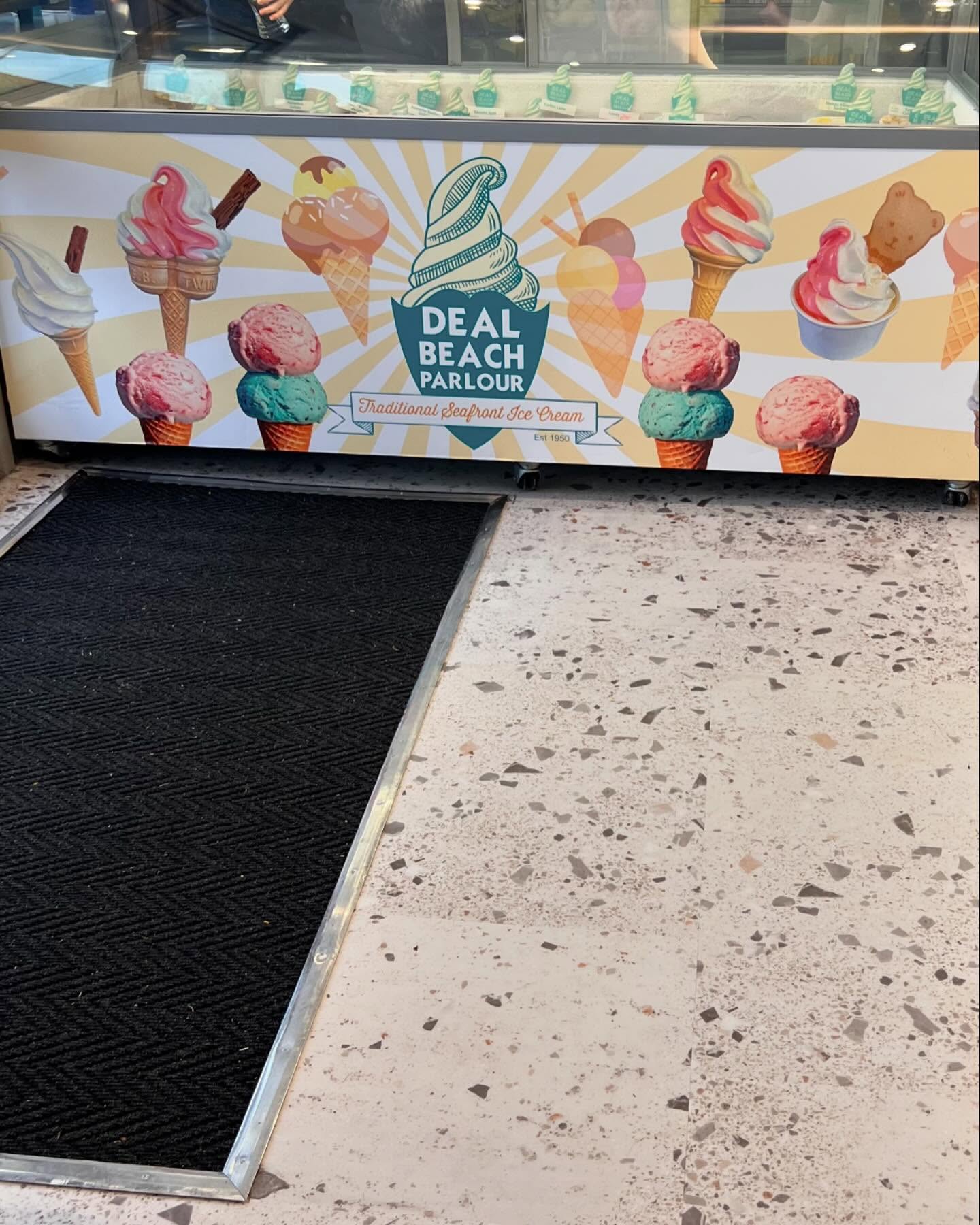 Great choice of new flooring coverings for your revamp @beach_parlour. Amtico Spacia in Amalfi for the main area and Altro Walkway for the customer toilet. All done and reopened just in time for the half term holiday.