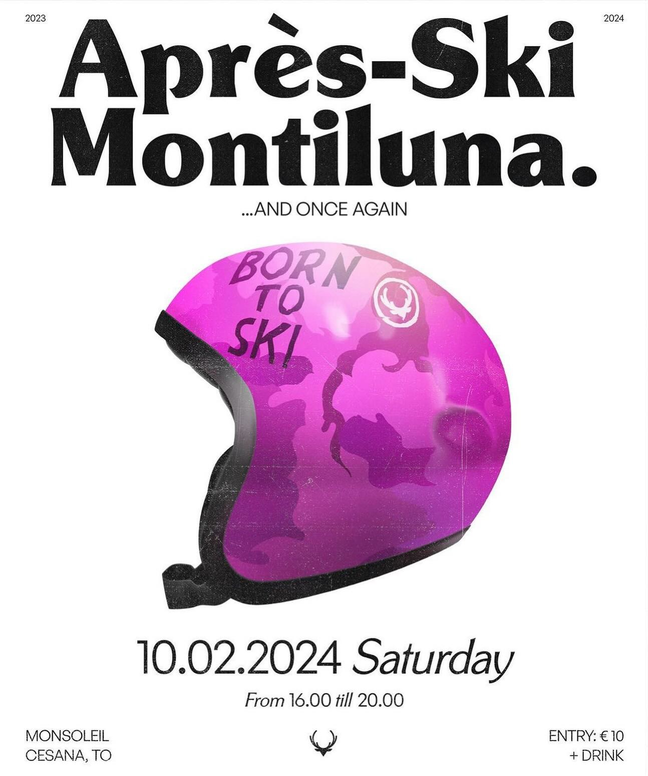 …AND ONCE AGAIN
❄️Sabato 10.02.2024❄️
From 16h00 till 20h00
🍾🍹🍸🍻🥂🎆💜