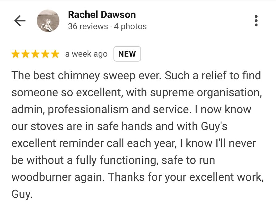 A handful of reviews from the start of 2024
#chimneysweep#alwaystrying#customerservice