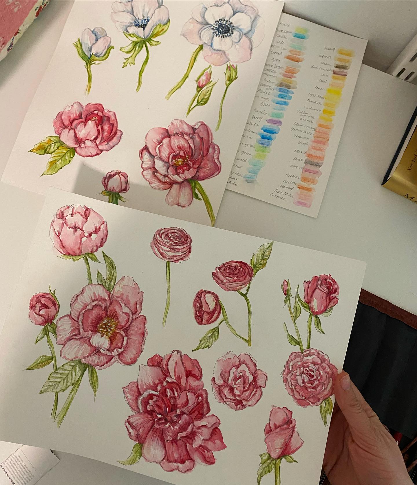 Fun fact about me is that peonies are my favorite flower and have been my whole life. I used to be intimidated to paint them because they’re so intricate, and this was my first attempt! How did I do?
#peonies #watercolor #art #artistsoninstagram #design #flowers #painting #peony #spring #fashion #fashiondesigner #printdesign #printmaking