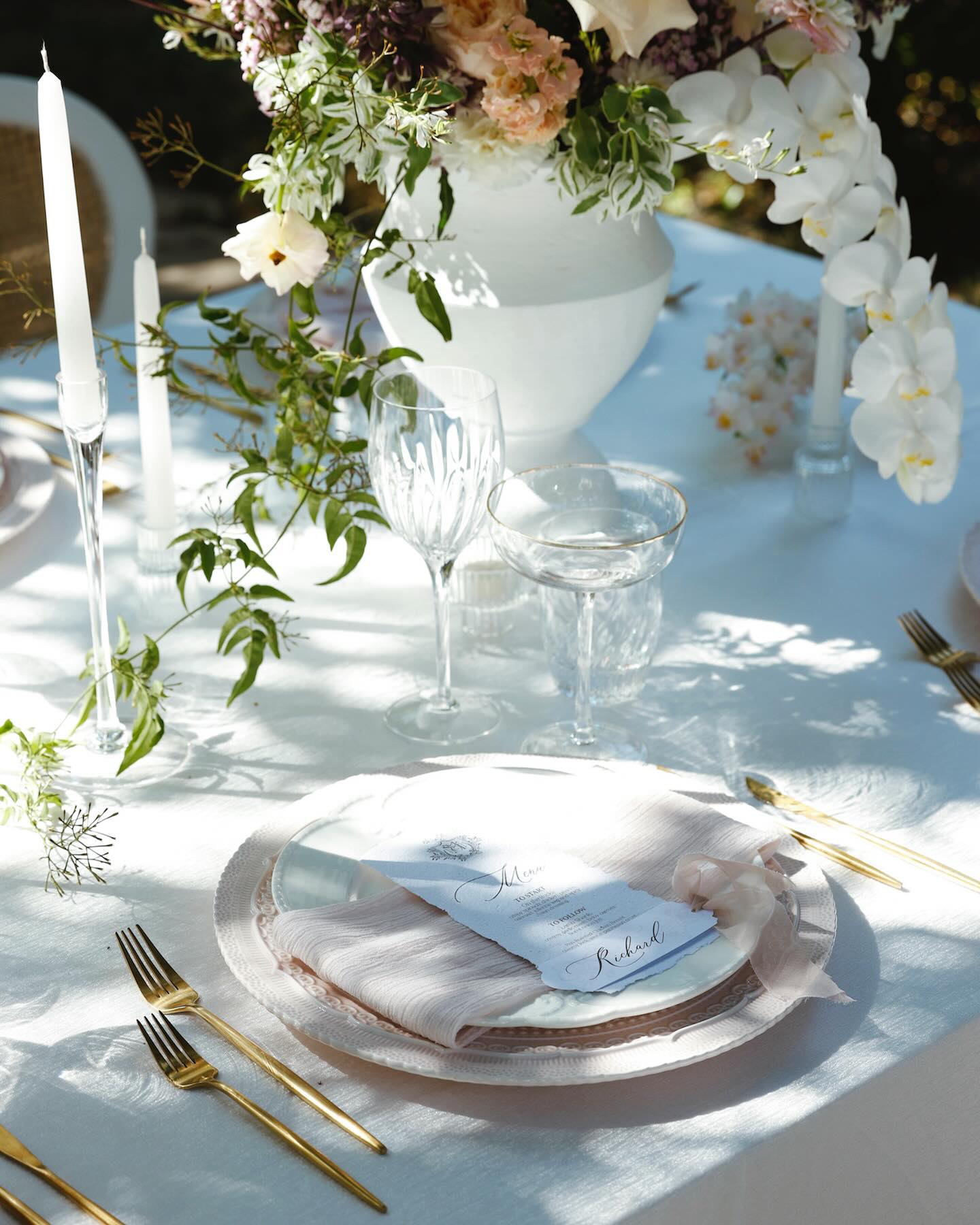 Design 🪻
Infuse your venue with a burst of color by incorporating vibrant accents throughout.
From colorful table linens and chair covers to eye-catching floral arrangements, let every corner of the space be a visual delight.
Consider using a mix of bold and pastel colors to create a whimsical and dreamy ambiance.
With Love, 🤍
Estelle
Seen on @fourmagazines
Photography @barclaystudios_
Videography @cinastagestudios_
Planning and Design @enamoredandmotion
Bridal couture @veilbridalcouture
Venue host @veilbridalcouture
Groom suit @mastersuitsa
Stationary @handmadebyjanine
Cake designer @baked_kalerato
Make up artist @artistry_by_dyllan
Hair stylist @fatimaallyurbanchic
Floral designer @skatstudio_
Rentals and decors @skatstudio_rentals
#CreativeWedding #AbundantBlooms #UnforgettableMoments #bridesandgrooms #weddingsouthafrica #internationalwedding #destinationwedding #destinationweddingplanner #franceweddingplanner #weddingdesigner #brides2024 #brides2025 #luxurywedding