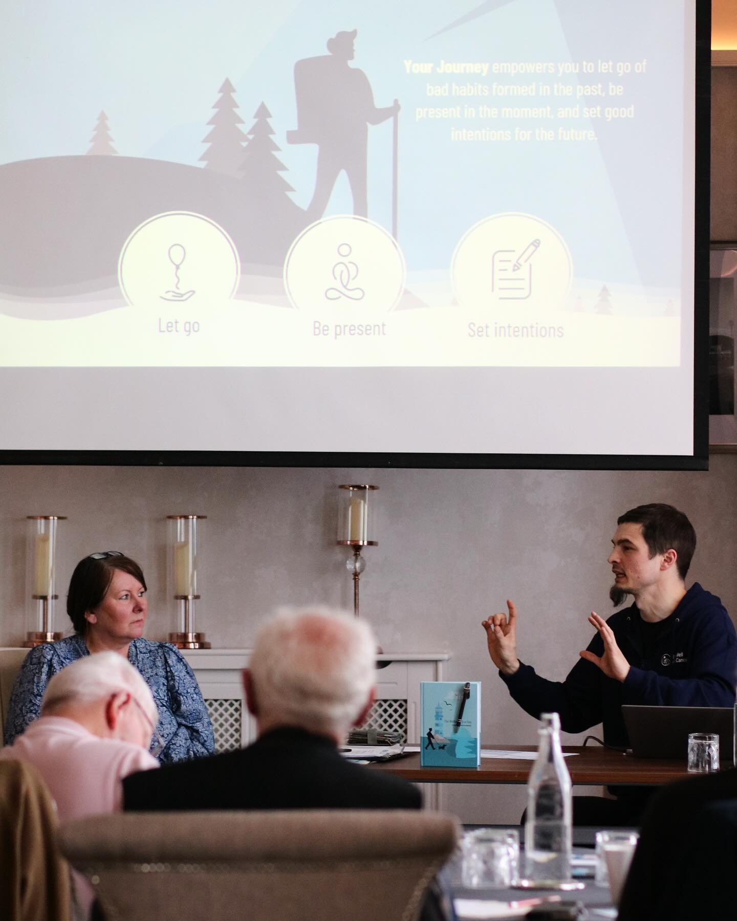 We believe that when you live well, you sleep well. Thats why we were so thrilled to present The Wellbeing 9-a-Day during the @livewellwithcancer Sleep Masterclass last week in Middlesbrough. After discussing what sleep is, why it is important and how to increase quality and quantity of sleep, we introduced the wonderful attendees to the W9AD and ways to set intentions for improved health and wellbeing. Stay tuned for updates on future Sleep and Wellbeing Masterclasses we will be delivering in partnership with Live Well with Cancer ✨
.
.
.
#w9ad #wellnessjournal #health #wellbeing #healthandwellness #wellness #holistic #journalingyourway #habits #thewellbeing9aday #wellnesstalk #journal #journaling