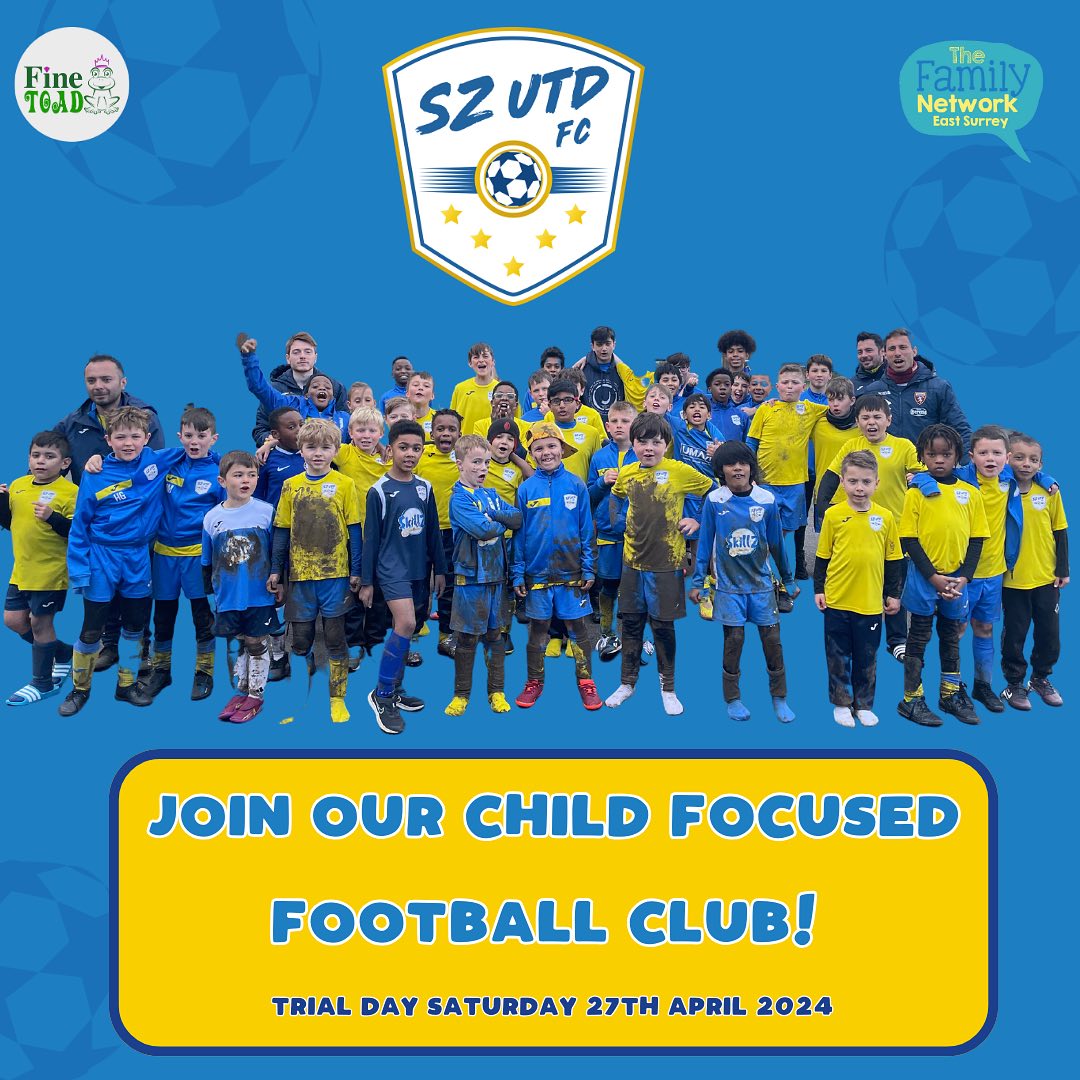 COME AND TRIAL ⚽️🤩
Join the child focused football club where we make memories and develop your budding footballer!
🗓️ Saturday 27th April
⏰ 1-4pm
🏟️ Margaret Roper Primary School, Purley
⚽️ Train twice per week
⚽️ Matches on Saturdays
⚽️ Epsom and Ewell League
Link in bio to book your trial. We can’t wait to see you 👊