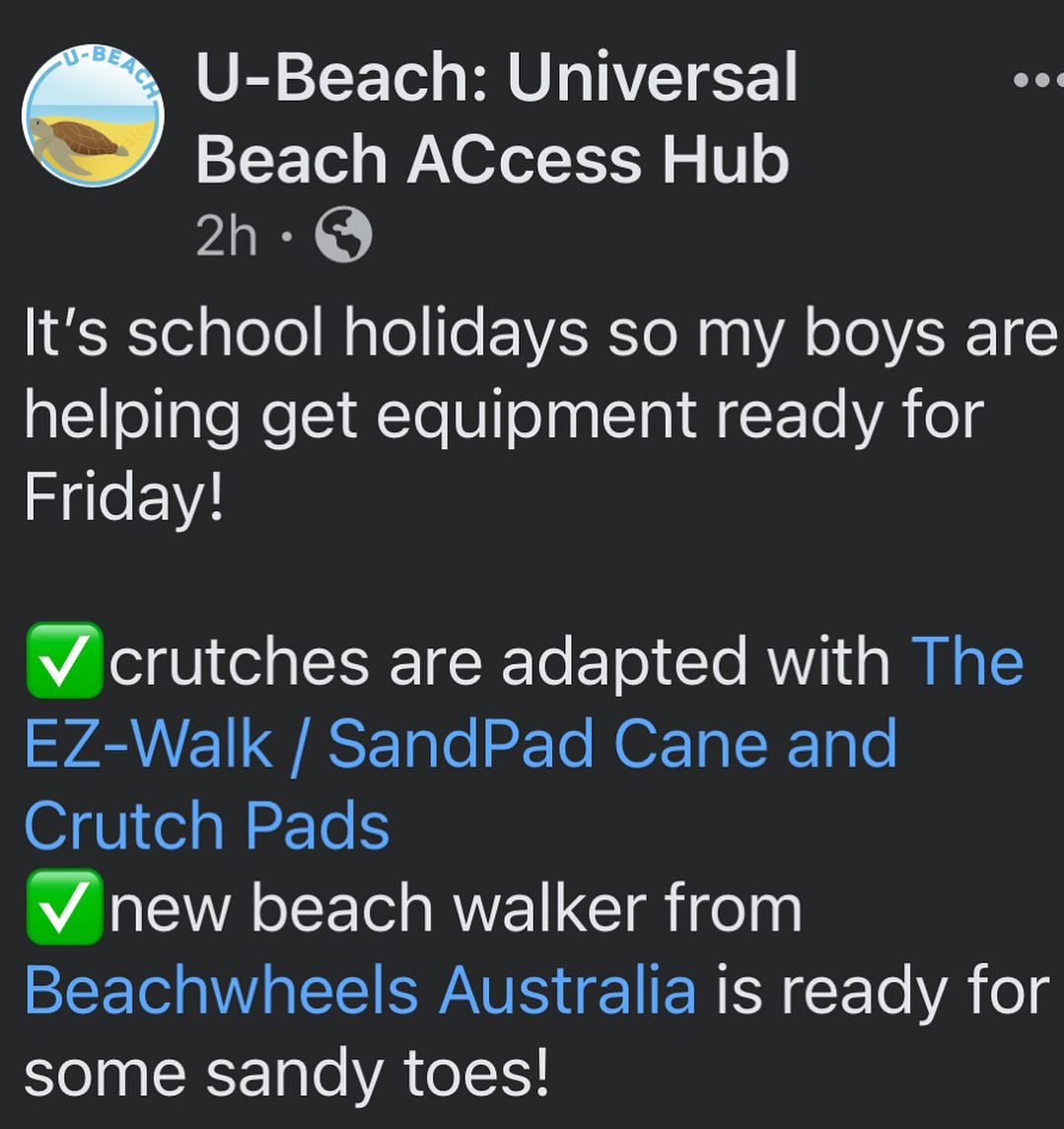 Great to see users benefitting from the EZWalk / SandPad!
#crutch
#crutches
#cane
#canes
#injury
#disability
#amputee
#brokenleg
#disabilitytravel
#disabilitysports
#disabilitylife
#crutcheslife
#handicap
#handicapped
#sports
#ms
#multiplesclerosis
#mswarrior
#livingwithms
#multiplesclerosissociety
#cruises
#vacation
#health
#leisure
#support
#seniorcitizens
#travelandleisur
e
#senior
#seniors