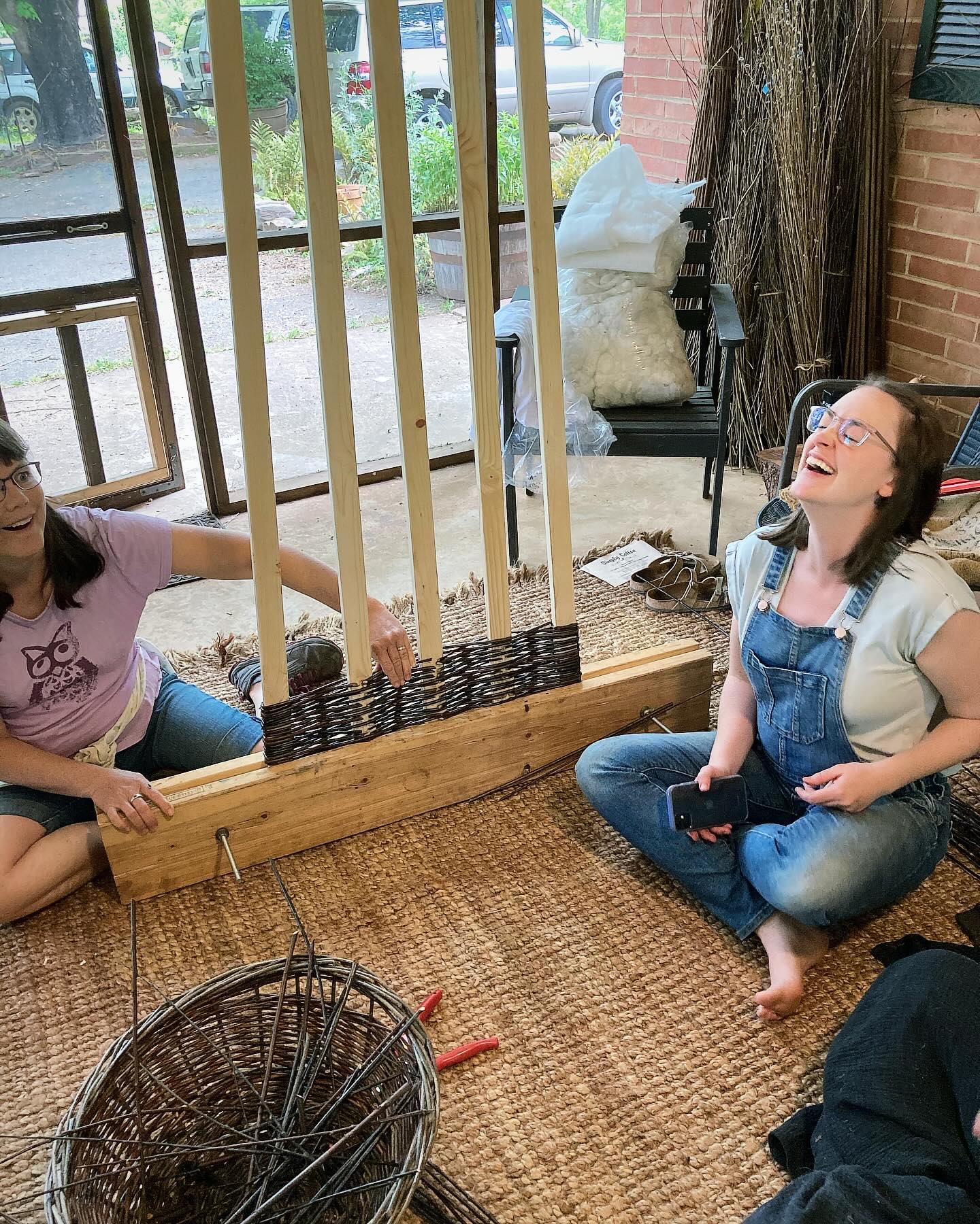 As promised, the joy♥️. U chose and gathered her future death doulas while she is still strong and healthy, with the vision that we can all gather and prepare over time. Our first gathering was the weaving of her burial tray, and these photos are from the first day, weaving the willow base. We had someone from each decade of life, from a baby in the womb and a 3 year-old, to a grandmother in what turned out to be her final months earthside. There was laughing and crying and singing and napping. I thought many times about how when the day comes to nestle U in the soil and say goodbye, we might look at her basket and it will feel familiar and that will bring comfort.
This work (this life) is often the experience of holding two seemingly different feelings at the same time, one in each hand. They don’t balance or reduce each other but feel distinct and equally strong. Love and anger. Joy and fear. Grief and hope.
#makeyourowncasket #joy #grief #willowcasket #alternativedeathcare #communitycare #communitydeathcare #naturalburial #conservationcemetery #willowcasket #greenburial #burialtray #shroud #multigenerational #deathdoula #deathdoulas #appalachia #appalachiangrown #sustainable #womanowned #strength #kidsanddeath #talktokidsaboutdeath