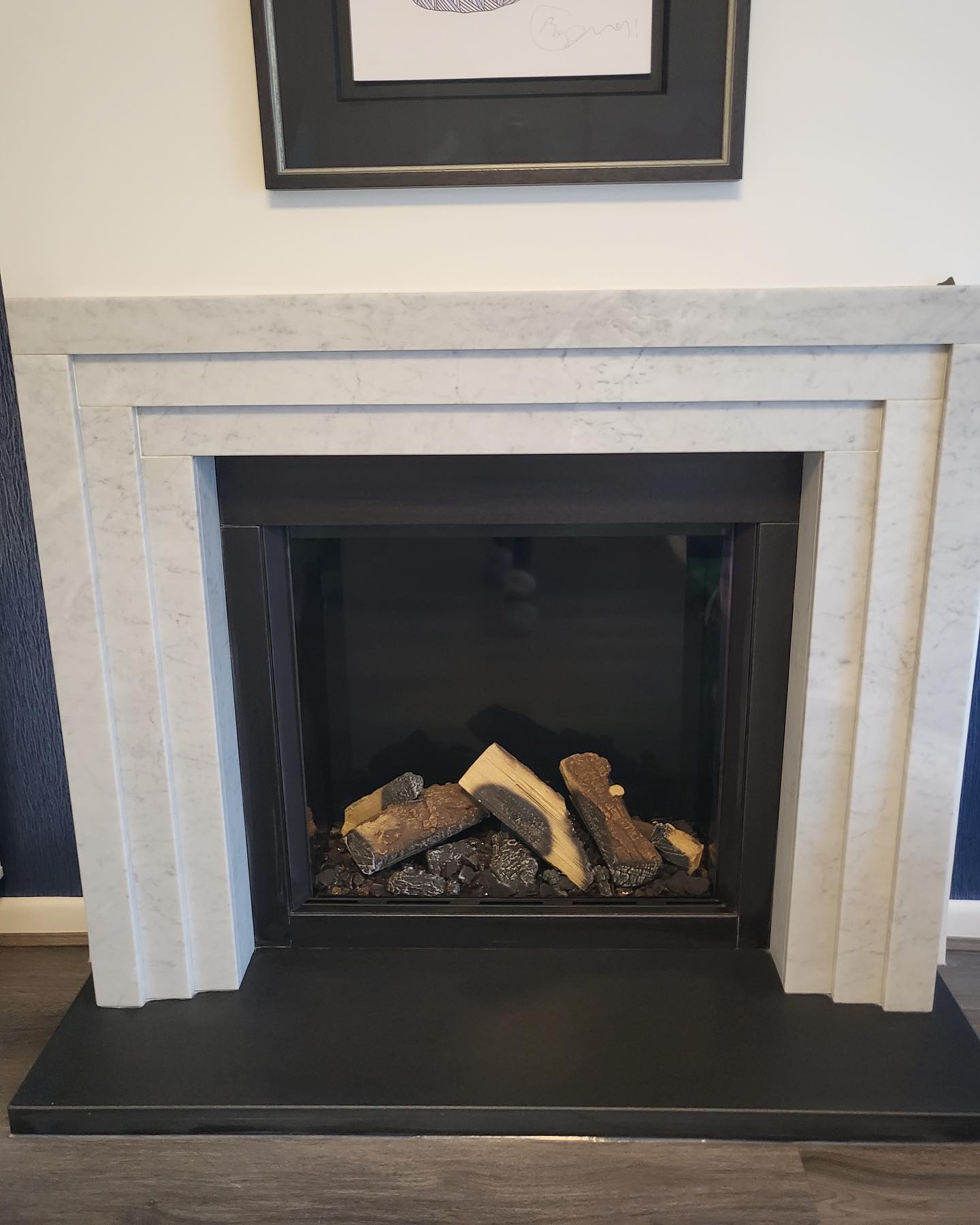 B E S P O K E M A R B L E L U X U R Y
The stunning @stovaxgazco Reflex 75T ultra-realistic gas fire, complemented with a bespoke Carrara Marble, Art Deco mantel design with contrasting honed granite slips and hearth.
-
This job was such a fun process! Our lovely customers came to us with a specific look they wanted to achieve; we are so pleased they trusted us with this breathtaking marble fireplace.