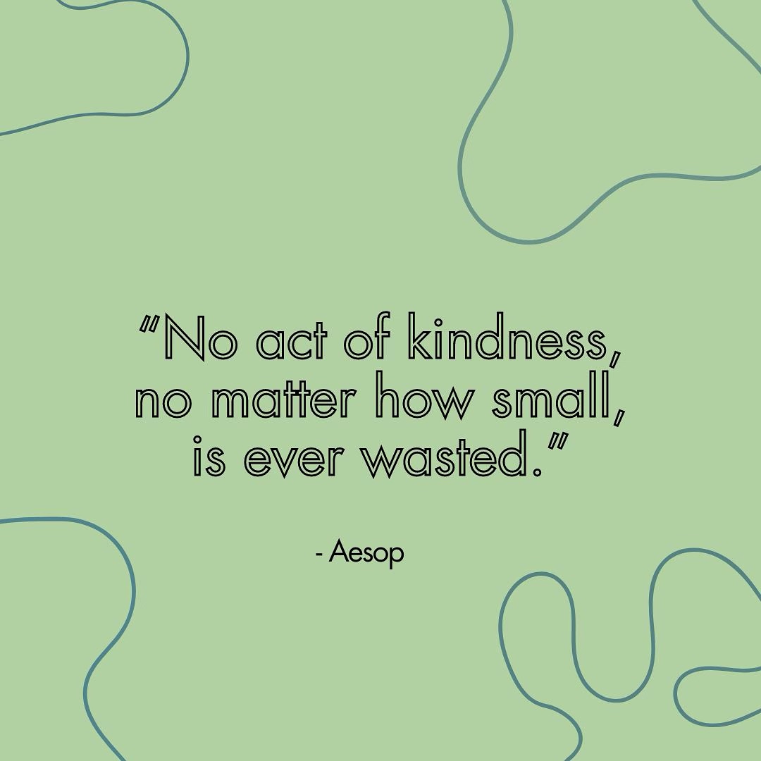 “No act of kindness, no matter how small, is ever wasted.” - Aesop 💭✨
In the journey towards better mental health, every small gesture of kindness matters. Whether it’s a smile, a listening ear, or a helping hand, these acts can have a profound impact on someone’s well-being.
Let’s remember the power of compassion and empathy as we navigate our own mental health journeys and support those around us. Together, let’s create a world where kindness flourishes and no act of care is ever overlooked. 🌿 #KindnessMatters #MentalHealthAwareness