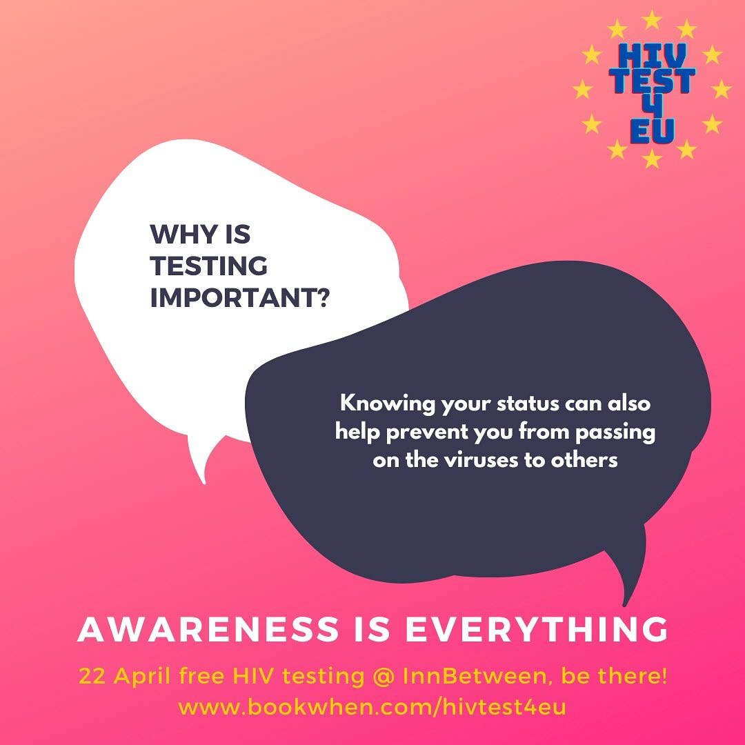 ***5 spots left***
Testing can protect yourself and others. Join us for free sexual health counselling and HIV testing at the @innbetween_maastricht on 22 April. ❤️ #linkinbio