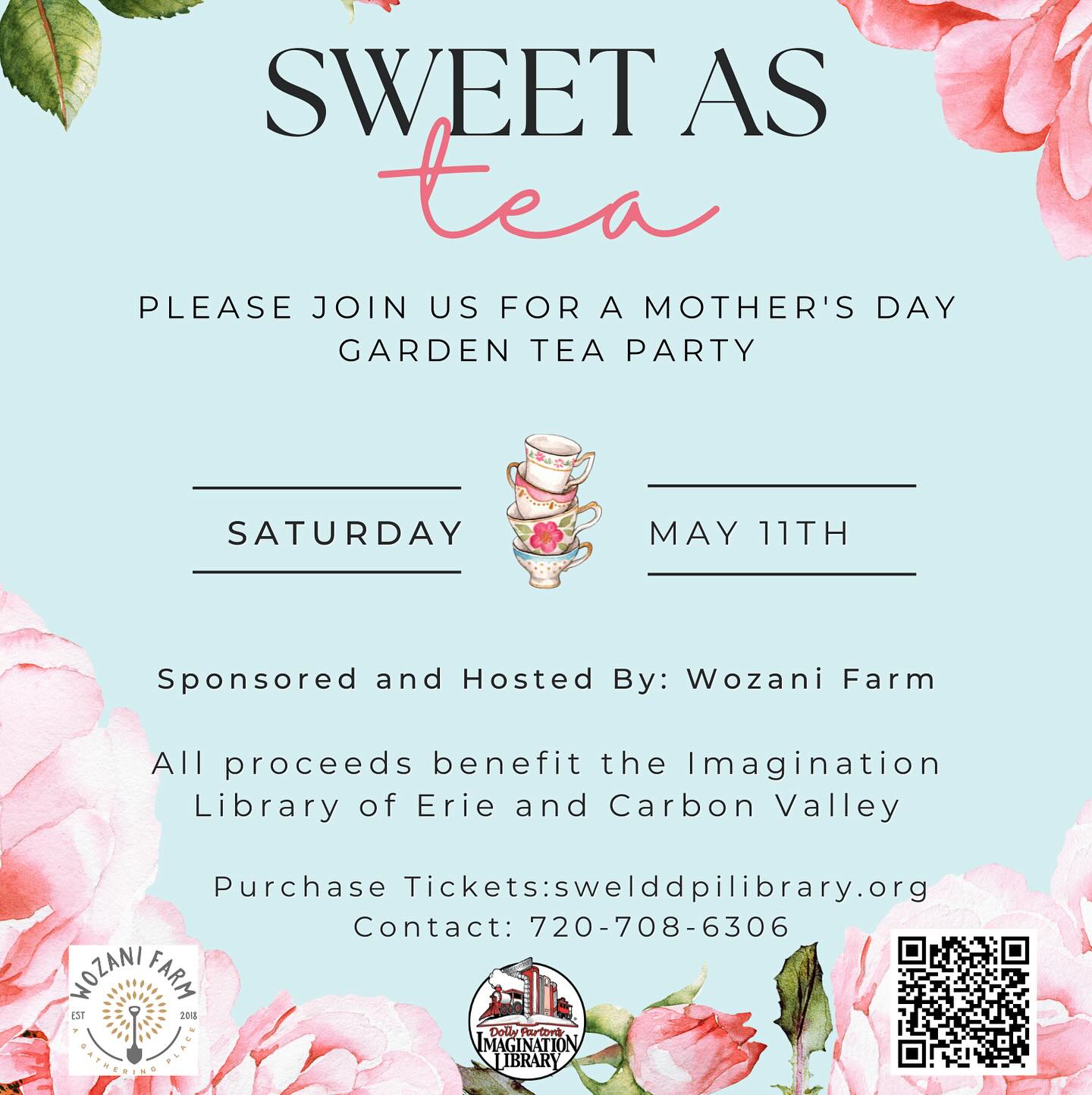 All aboard!!!
Travel with us to our Annual Motherโs Day tea fundraiser for Imagination Library, May 11th!
This lovely event includes
- Tea (or hot chocolate bar if thatโs more up your alley)
- Delicious savory and sweet goodies.
- Story time with Flower farmer Liz, book selected from the Imagination library.
- Fill your train Passport booklet with a treasure hunt
- Professional photographer session.
- explore the farm.
- a gift to take home/craft.
An unforgettable experience while you are supporting over 1000 kids who get a book each month from the Imagination library.
https://swelddpilibrary.org/lp/may-mothers-day-fundraiser/
Would you like to join?