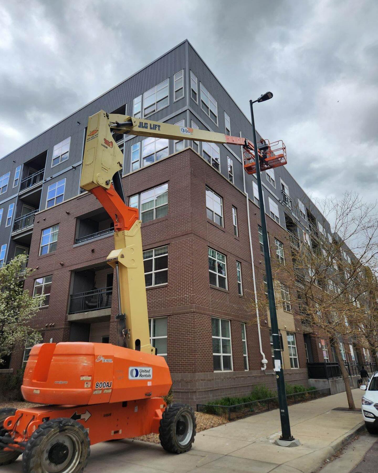 We got a free view of the Rockies game today!