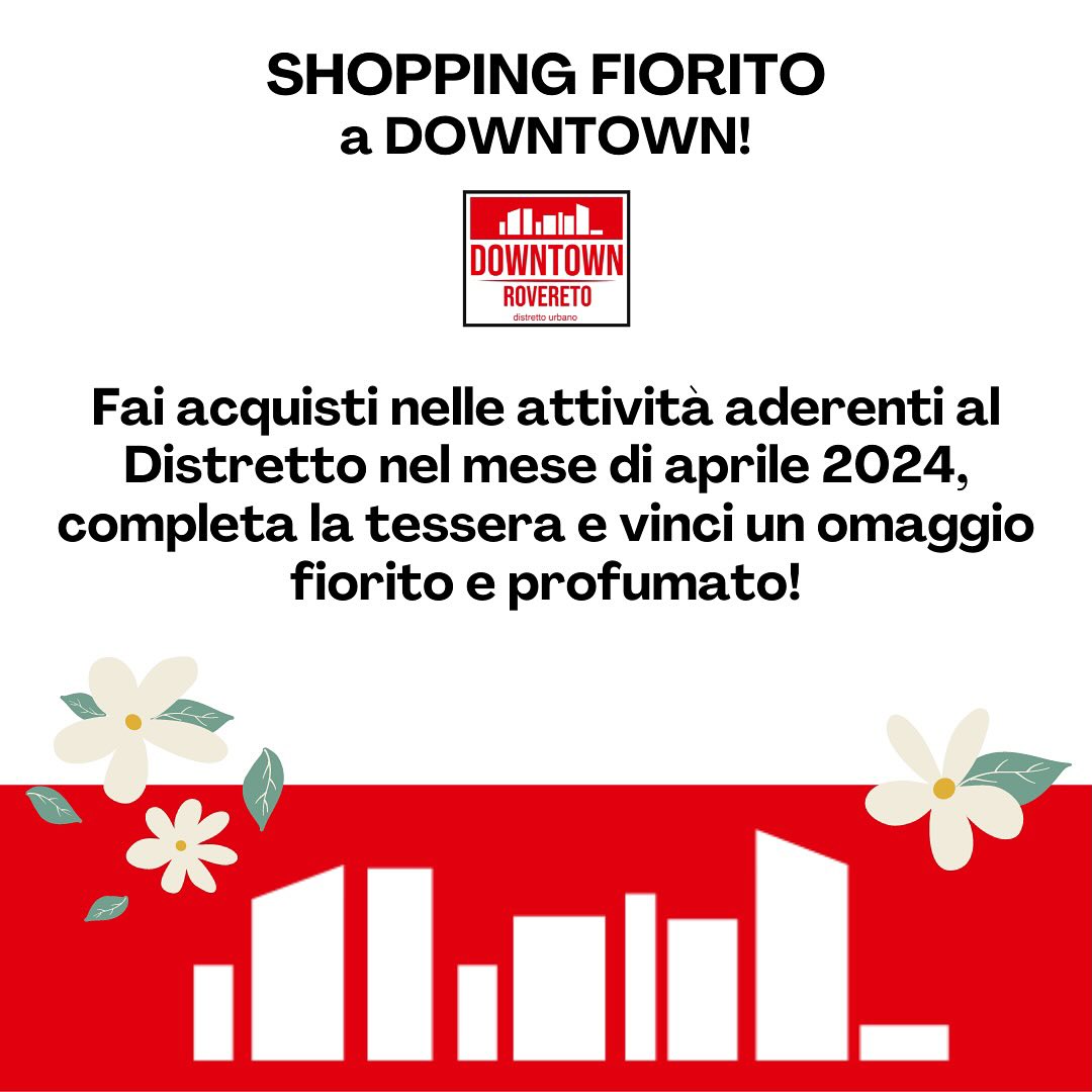 Anche Capsule e’ tra le attività aderenti al distretto Rovereto Downtown che partecipa all’iniziativa SHOPPING FIORITO🌸🌸
.
.
Fai acquisti in centro e ti regaliamo dei deliziosi fiori🌸
.
.
Completa la tesserina che ti verrà consegnata gratuitamente e potrai ricevere un omaggio floreale a tua scelta del valore di €30🌸🌸
.
.
A chi non fa piacere ricevere dei fiori?
Scopri tutte le attività in cui fare acquisti per poter completare la tesserina!
.
.
@rigenera_rovereto
@rovereto_downtown
@comunerovereto
@confcommercio_vallagarina
#capsulerovereto #piccoleemozioniquotidiane #shoppingfiorito#rovereto#roveretodowntown