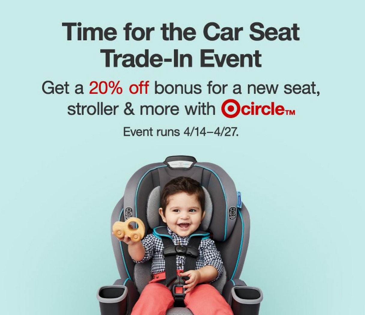 @target is doing their Car Seat Trade In Event! This is a great time to take any car seat or booster seat (expired or not) in to get 20% off a new one. Even if your kids no longer need a car seat or yours have expired, this is a great time to RECYCLE those seats! Take advantage of this until April 27!