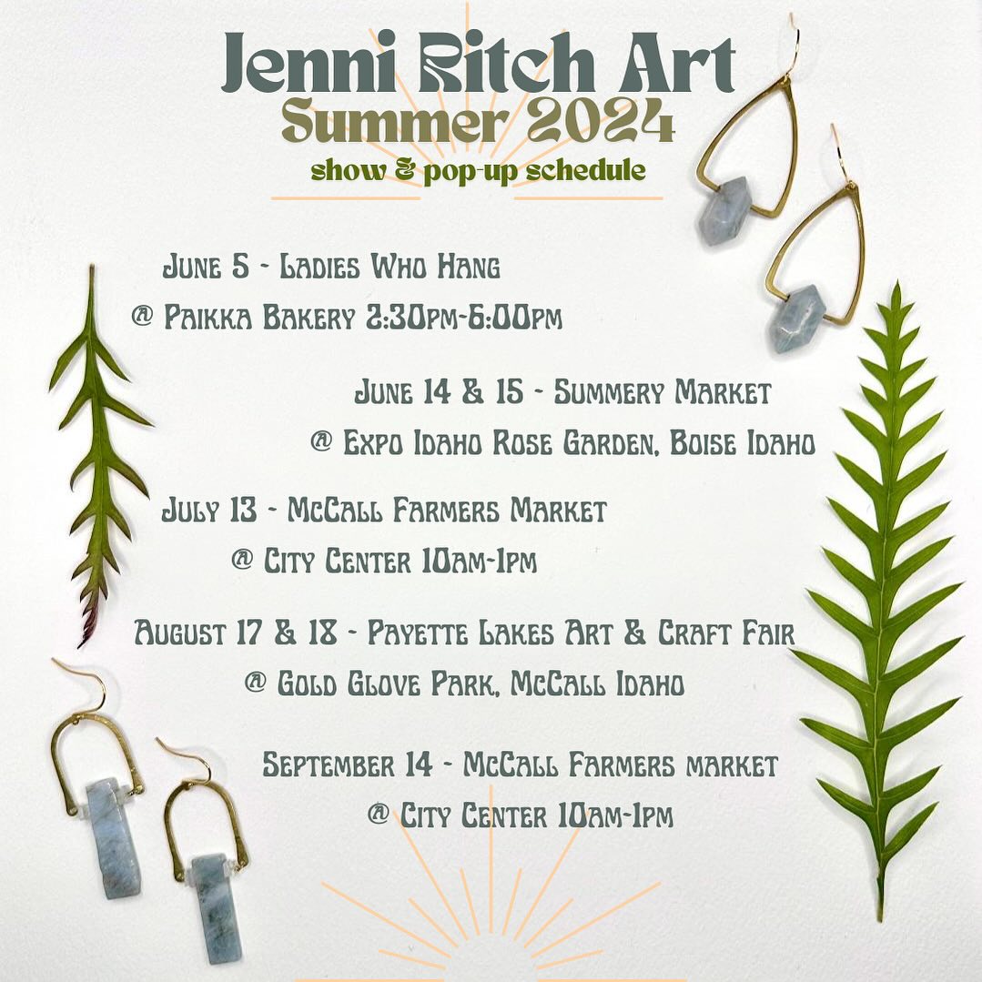 I know it’s been radio silence from me lately, but that’s only because I have my head down at the workbenches! The stockpile is almost full for summer shows and I’ve managed to mix in some fun painting projects as well! Come find me this summer and see what I’ve been up to!
#idahoartist #shopsmall #coldforgedjewelry #hammeredbrass #idahomaker #handmadejewelry