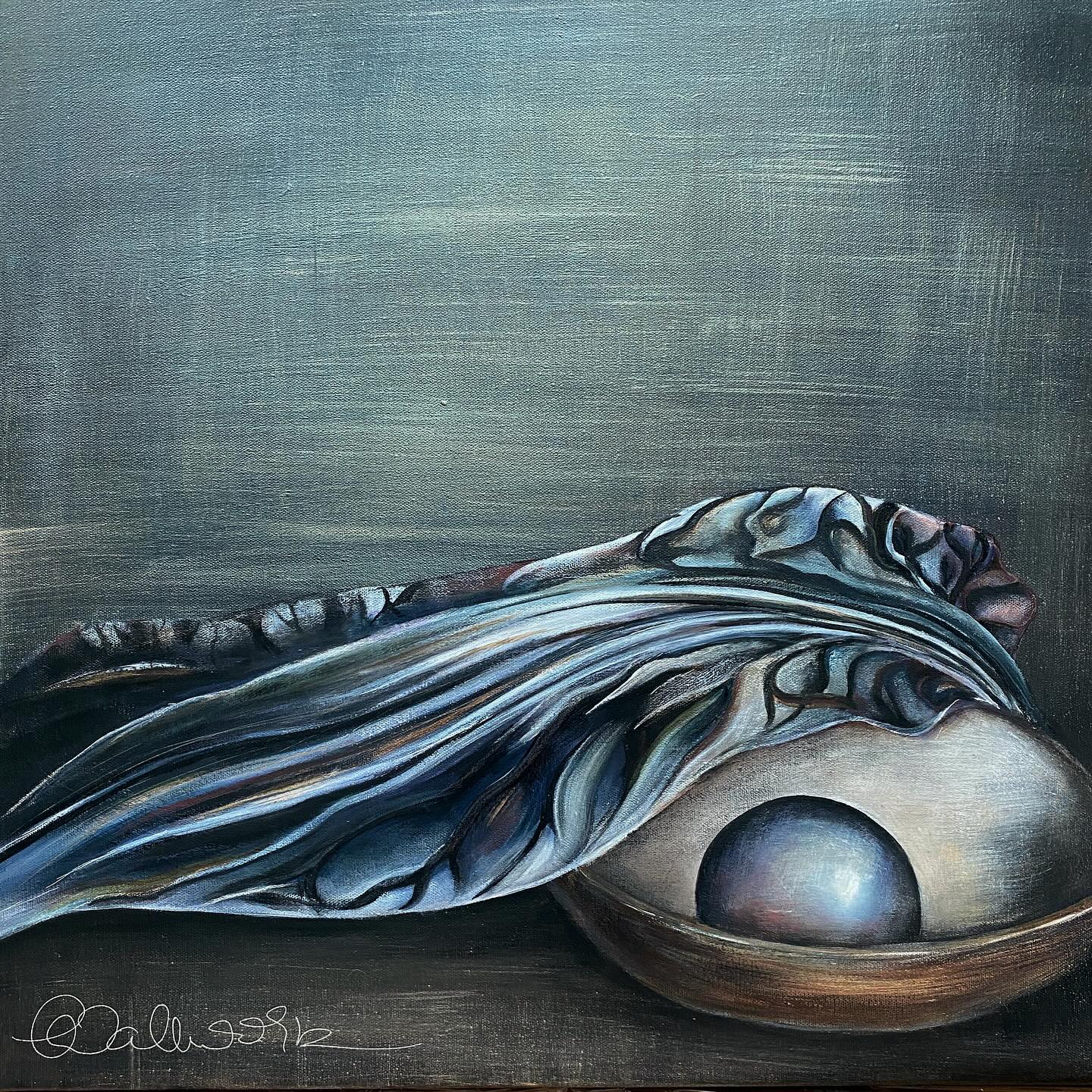 ‘Genesis’
(The first of my new Pearl Series)
Mixed media on canvas.
607 x 607 mm
‘It might seem strange to start a story with an ending. But all endings are also beginnings.
We just don’t know it at the time.’
- Mitch Albom, The Five People You Meet in Heaven