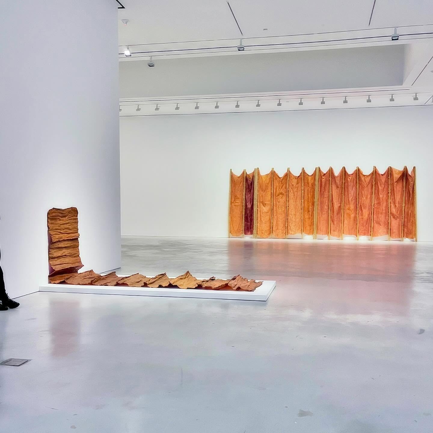 Absolutely thrilled to see ‘Eva Hesse: Five Sculptures’, now on view at @hauserwirth
542 West 22nd Street. This exhibition showcases a collection of five sculptures borrowed from various museums, providing a such a unique opportunity to experience the artistry of Hesse.
After fleeing from Nazi Germany, Hesse found her artistic voice in America, initially focusing on abstract painting and commercial design. However, it was her exploration of industrial and everyday materials such as rope, string, wire, rubber, and fiberglass that earned her widespread acclaim. Curated by Barry Rosen along with art historian and critic Briony Fer, this exhibition brings together sculptures created during a significant period in Hesse’s life (sadly towards the end of her life, specifically from 1967).
The pieces titled ‘Aught’ and ‘Augment’ are exhibited similarly to their original presentation at the Leo Castelli Gallery in 1968. 'Augment' consists of 17 overlapping rectangular sheets of rubberized canvas, while 'Aught' features 4 sheets hung side-by-side, attached to polyethylene drop cloths, creating a beautiful billowing effect. Hesse considered painting not merely as a two-dimensional surface, but as an object that extends into the viewer’s space.
Repetition was an essential element in Hesse’s artistic expression. The exhibited work ‘Repetition Nineteen I (1967)’, borrowed from New York’s MoMA, represents the first of three versions that Hesse intended to create. Comprised of 18 bucket-like forms made from a paper mache-like material, the piece possesses a handmade and organic quality. Hesse initially planned to construct a second version of ‘Repetition Nineteen’ using sheet metal coated with Sculp-Metal, however she set the idea aside when her focus shifted to working with rubber and latex.
.
.
.
.
#evahesse #hasuerandwirthnyc #newyork #artexhibtion #art #artadvisory #artconsulting #avecartconsulting #artcollector #moma #nyc