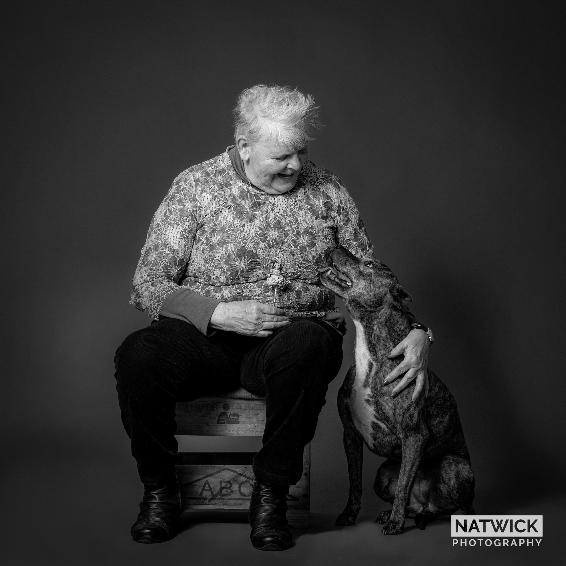 One of our favourite images from last week. We had the lovely Helen Wicksteed and her beautiful girl, Ninja, in studio for some portraits.
We think Ninja is a Staffy X but aren't entirely sure. Helen explained that she rescued Ninja from the New Plymouth pound about eight years ago. There weren't any papers and Helen can't be sure how old Ninja is, but age isn't a concern for these two best friends.
A nervous little dog, full of love which was shown in lashings of cuddles and kisses for everyone on set but the moment she spied the camera she wanted to run and hide. Many of us can relate to that, ay. We still managed to capture some beautiful portraits of her/them. More to come!!
#dogportraits #mustlovedogs #bestfriends #dogphotographer #sonyalphaanz #sonyalphafemale #dogs #staffy #bw #sonya7iv #poundpup #rescuedog #love #loyalty #dogportraitsnz