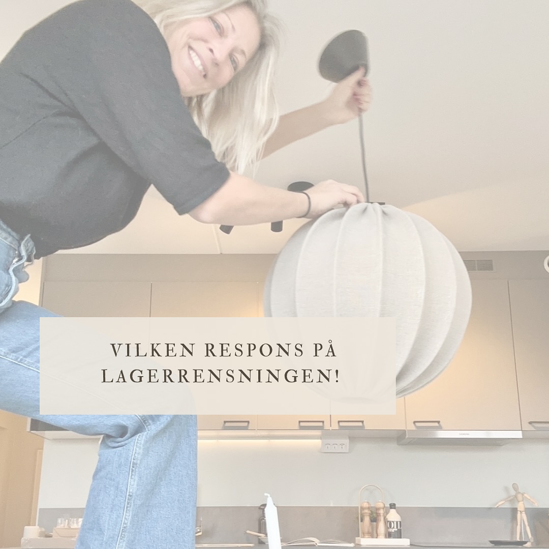 Vilken härlig respons på lagerrensningen härom dagen!
Tack ni har hjälpt mig att rensa och få undan massor! Fina saker har fått nya hem och komma till rätta hemma hos er istället för att samla damm på ett lager. Ni är underbara - det får vi göra igen! Roligt!
Taklampor finns kvar - kanske inte så konstigt då solen skiner och det nu är ljust både inne & ute! Jag lägger ut dem här igen med tanke på att det aldrig är fel med belysning och flera ljuspunkter i hemmet 🤎