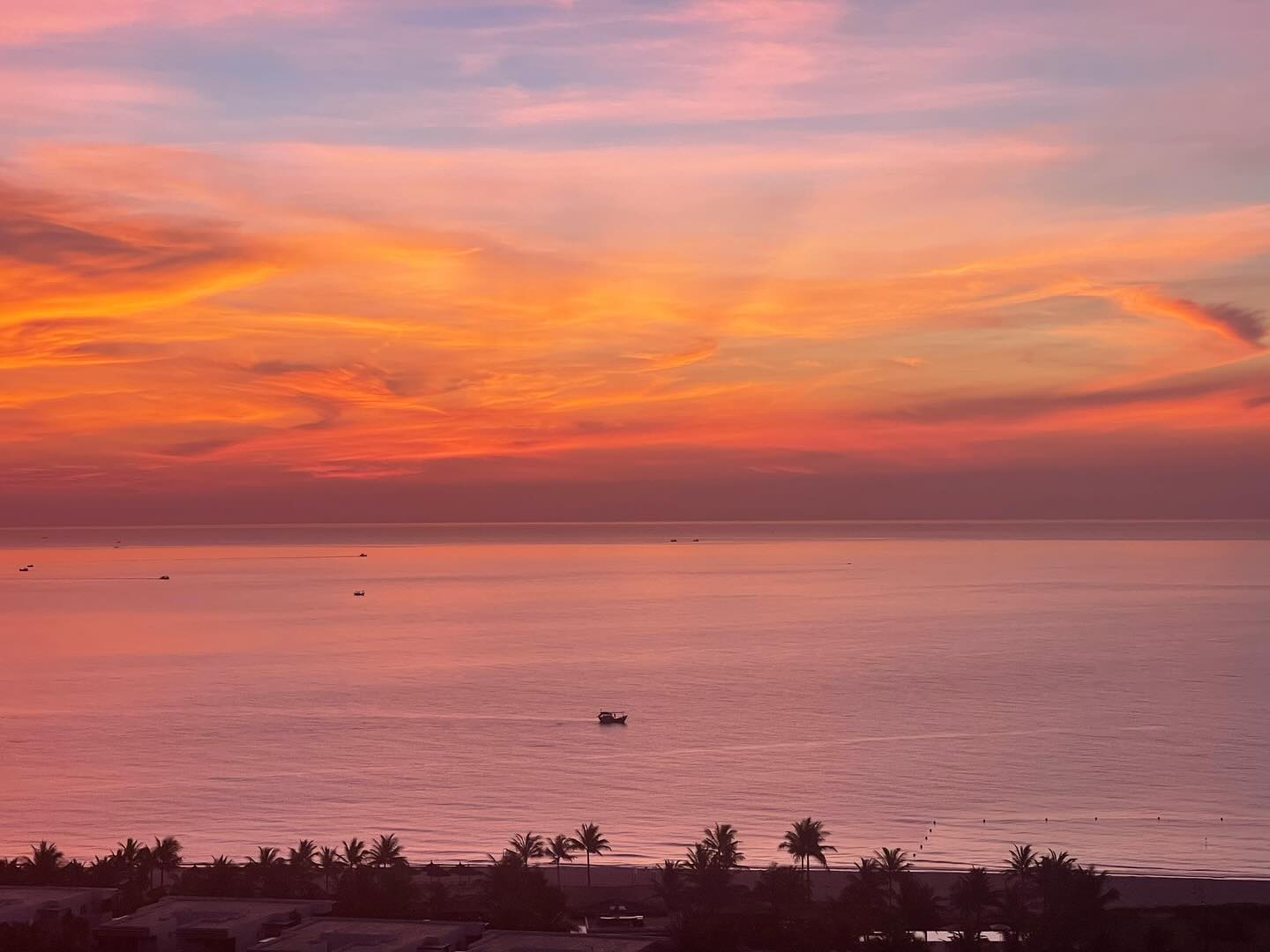 Beautiful sunrise this morning in Cam Ranh, Vietnam. Being looked after so well by the Alma Resort team. #almaresortcamranh