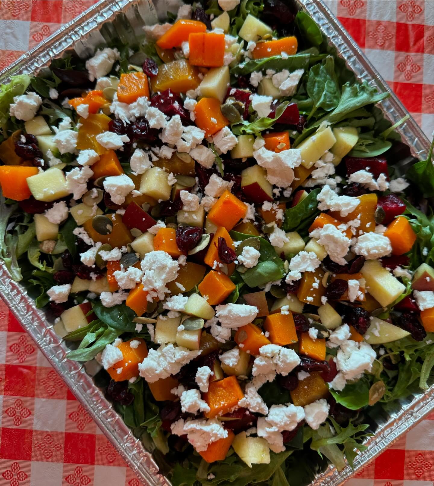 Cater with JP’s #party #partysize #salad #pizza #squash #beets #jpspizza #jpspizzaandgrill #wilmette #northshore #summersalad #catering