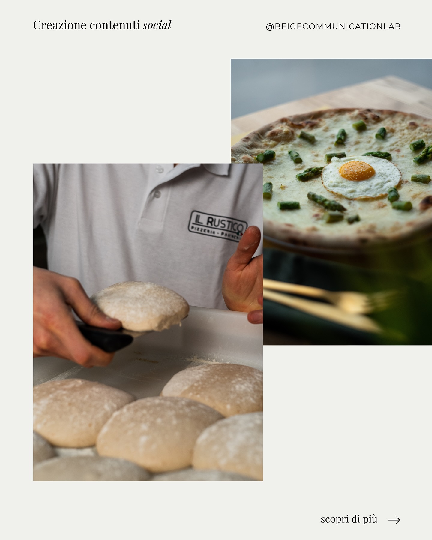 Come si fa a resistere alle pizze e jacked potatoes de Il Rustico? 🍕
Abbiamo realizzato uno shooting foto e video per la creazione stagionale dei contenuti social - e onestamente resistere alla tentazione é stato difficilissimo!
Realizziamo i tuoi contenuti social, per distinguerti con stile e raggiungere la clientela che desideri? Scopri di più al link in bio 📲
_________
client: @pizzeria.ilrustico
photo & video: @beigecommunicationlab
#beigecommunicationlab #communicationdesign #shootingsocial #contenutisocial #gestionesocial #socialmediamanager #pizzeria #instapizza #pizzalover