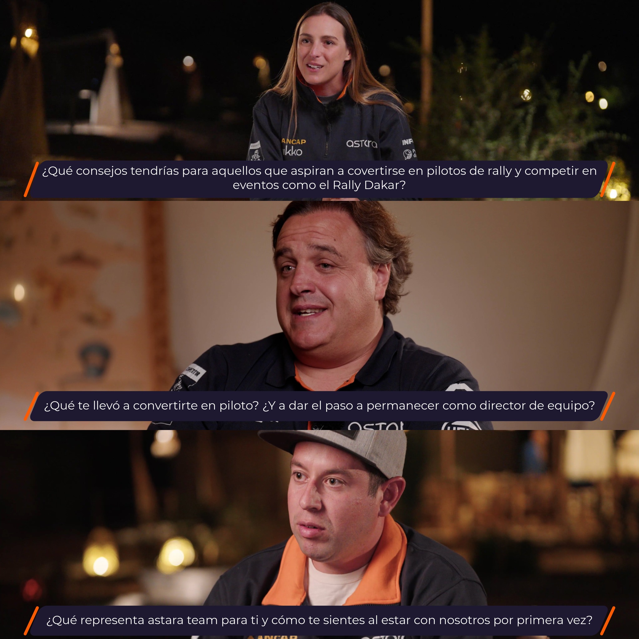 🎤🚗💨 ¡Nos enorgullece haber llevado el espíritu del Dakar a todos vosotros! Tuvimos el privilegio de entrevistar a los valientes pilotos que enfrentaron los terrenos más extremos en esta épica competencia. 🌟
A través de sus palabras, descubrimos historias de coraje, los desafíos más duros que superaron y los momentos de gloria que vivieron en cada etapa. 🏁🏆 Gracias a sus testimonios, pudimos sentir la esencia del Dakar de una manera única y emocionante. 🌍🎥 #EntrevistasDakar #AventurasVividas #HistoriasDeValentía 🏍️🚀