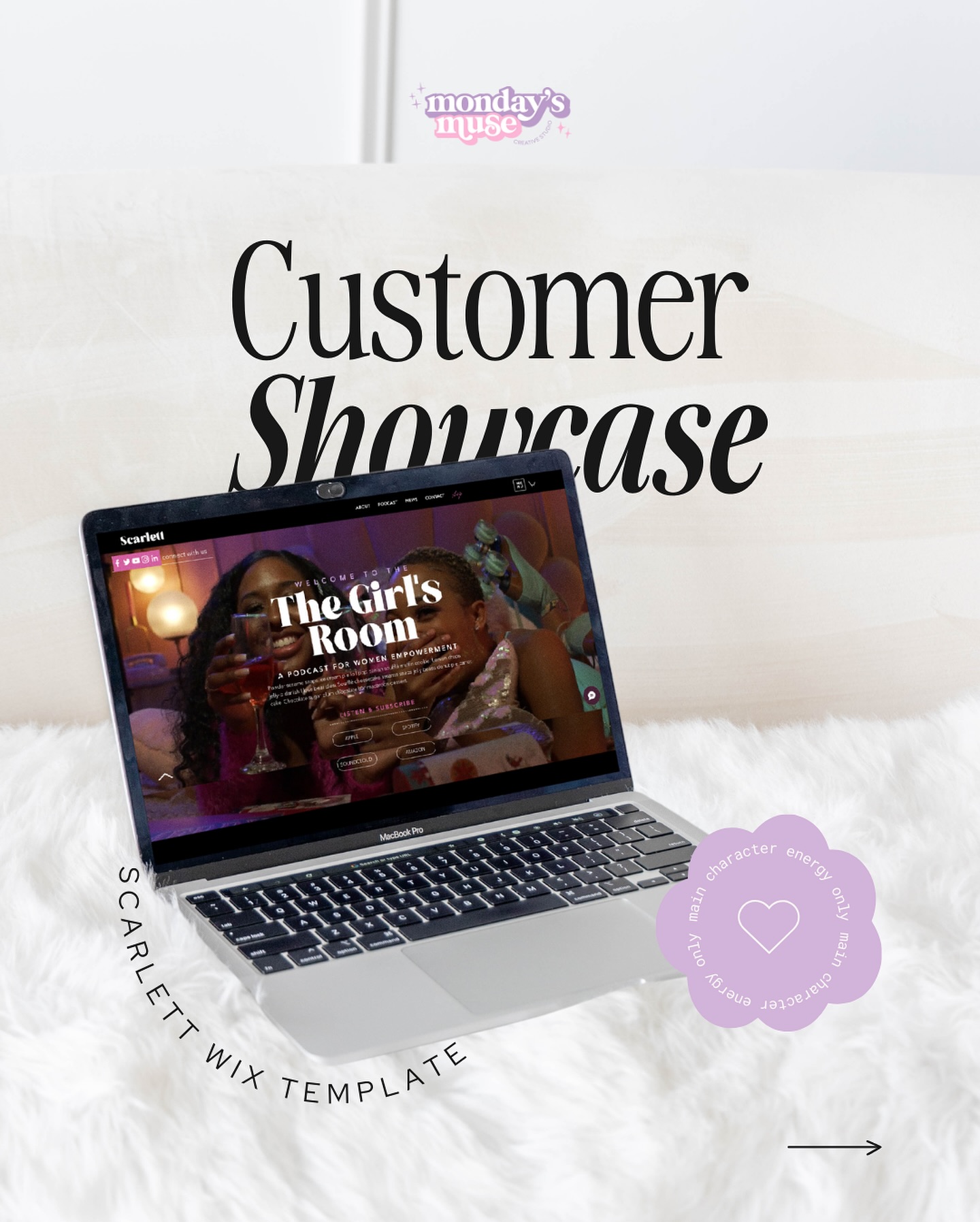 When the website template is so easy to edit, you really have no choice but to understand the assignment 😍
Check out this transformation of Scarlett, my top Wix website template designed with podcast hosts and YouTubers in mind. Scarlett is such a fun and vibrant way to stay connected to your audience on your own platform.
Swipe and let me know how you like the transformation. #itsmondaysmuse
#wixwebsite #websitetemplate #diywebsite #websitetemplates