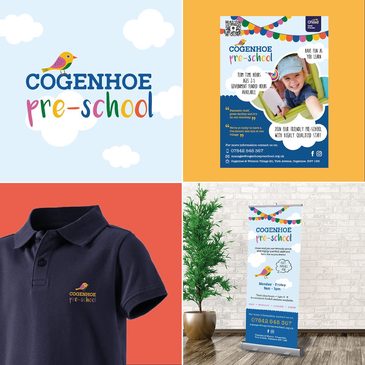📖🧸✏️🚂 Some of you might know that I volunteer my graphic design skills to our local preschool. A few years back, I had the opportunity to give them a complete rebrand!
We brought a fresh, new brand identity to life that’s both appealing and lovable for the kids, while maintaining a professional and reputable look for the adults. 🐦
I continue to support them with marketing, fundraising, and promotional graphics, as well as helping out at occasional events.
🤩 It feels great to give back to the community and highlight how fortunate we are to have such a wonderful village preschool. 🥰